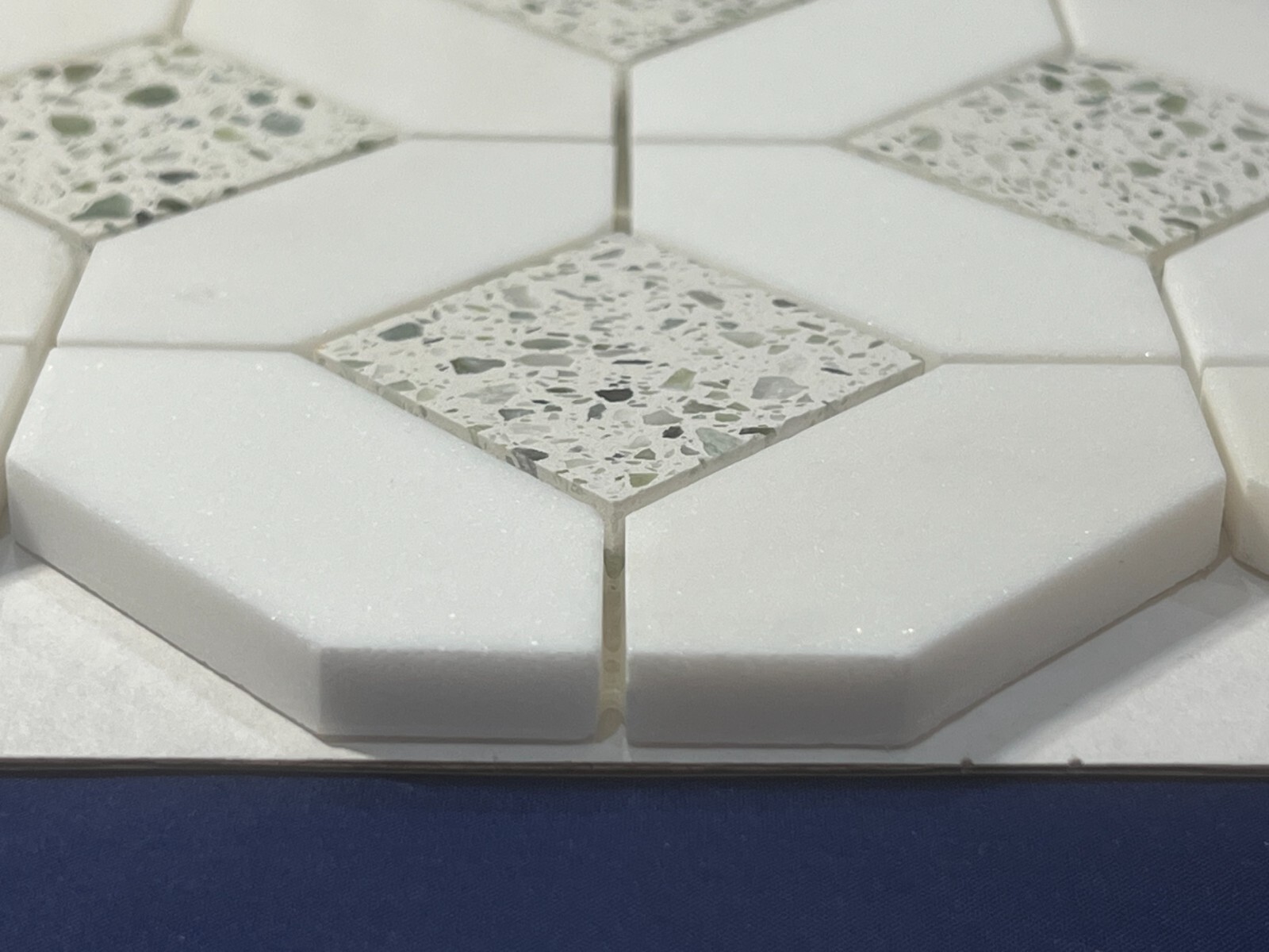 S46 Carrara White Marble Hexagon/Octagon Mosaic Tile Kitchen Bathroom, 7 sheets
