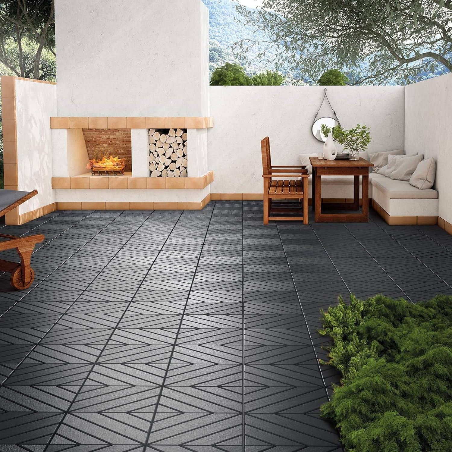 36 Pack Interlocking Deck Tiles, 12″X12″ Patio Pavers, Heavy Duty Plastic Outdoo
