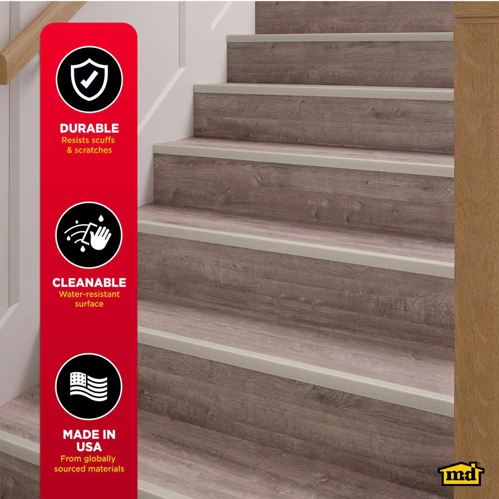 72″ SATIN NICKEL ALUMINUM FLUTE CINCH STAIR EDGING