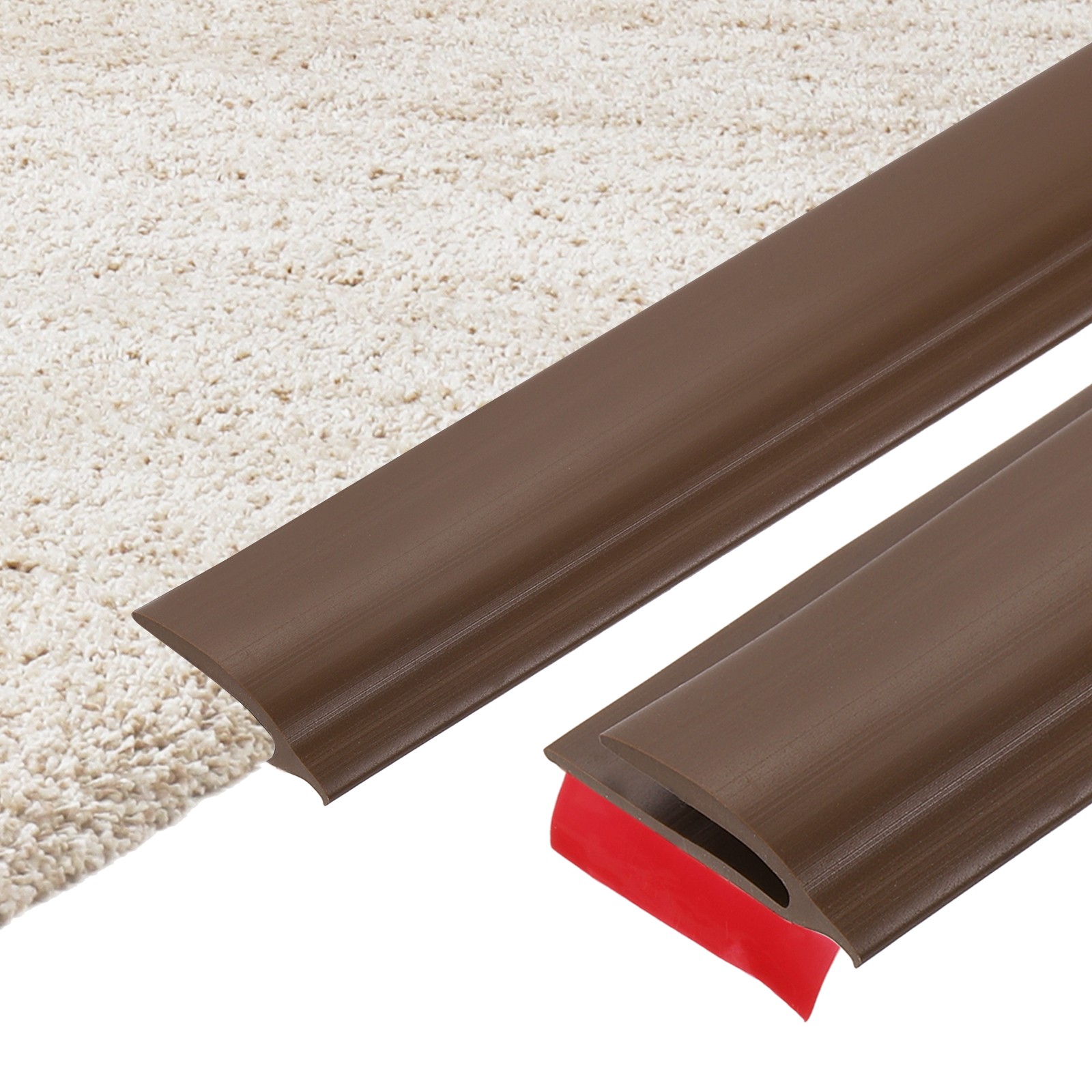 Self-adhesive carpet tape 1.9m x 3.2cm, brown plastic cover