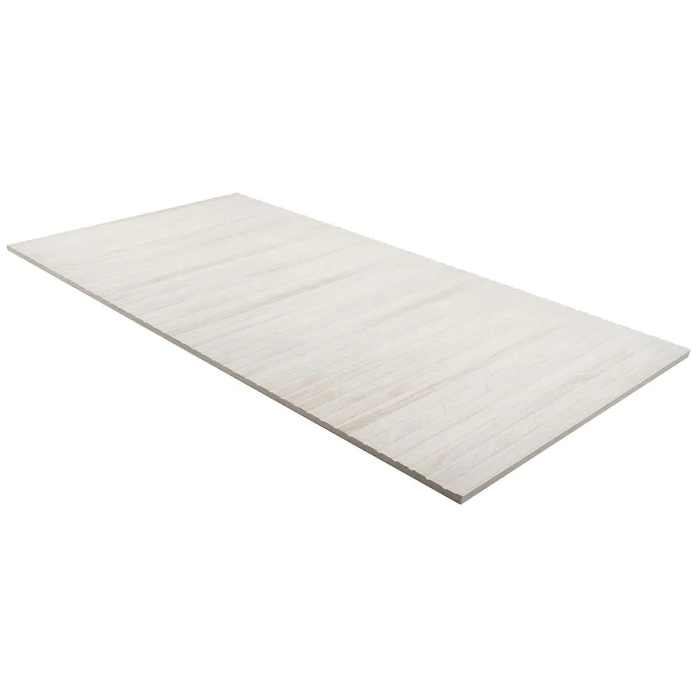 Montgomery Ribbon White 24 In. X 48 In. Matte Porcelain Floor and Wall Tile (15.
