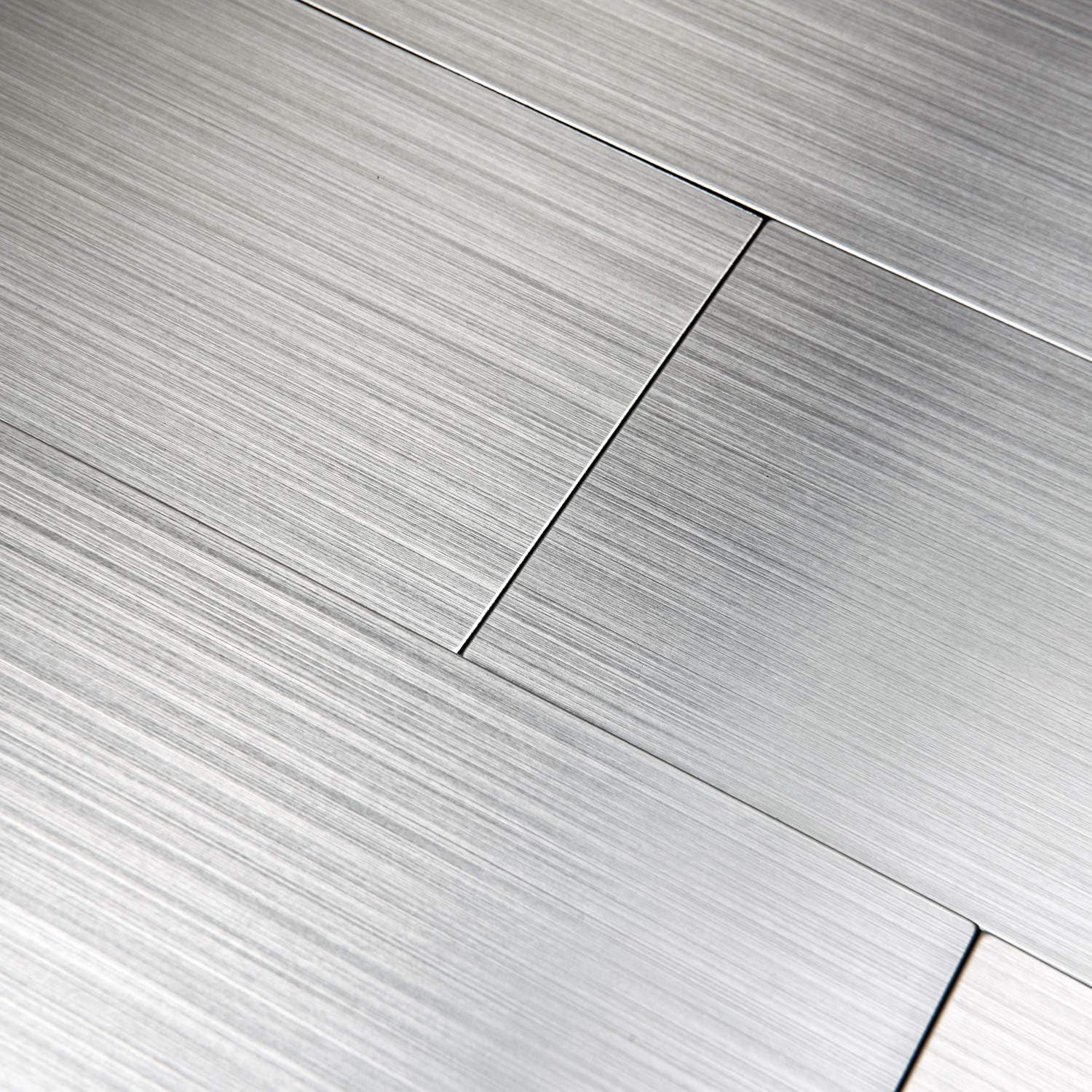 30 Pack of 4″ X 12″ Peel and Stick Stainless Steel Kitchen Backsplashes