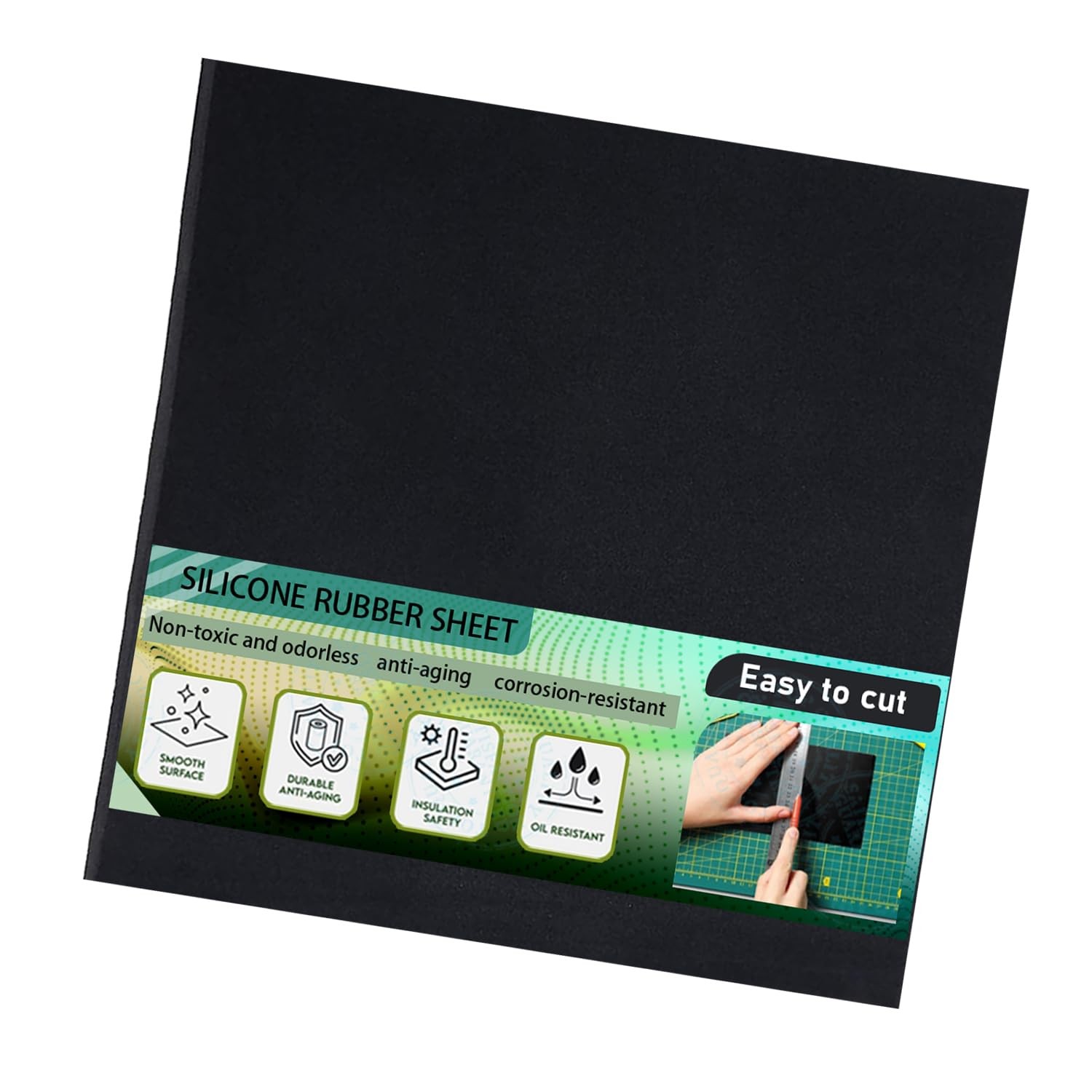Silicone Rubber Sheet, Heat Resistant, Heavy Duty, Hardness 55A,12 x 12 Inch,…