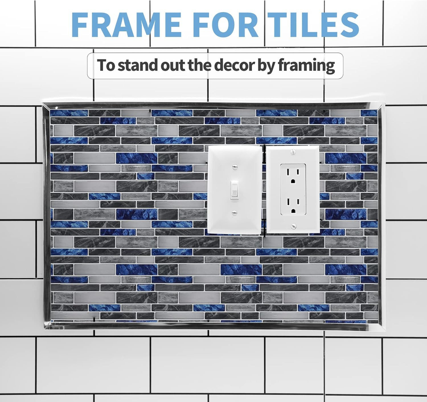 Art3D 10 Ft Peel and Stick Flexible Vinyl Molding Trim for Wall Tile Edges, Kitc