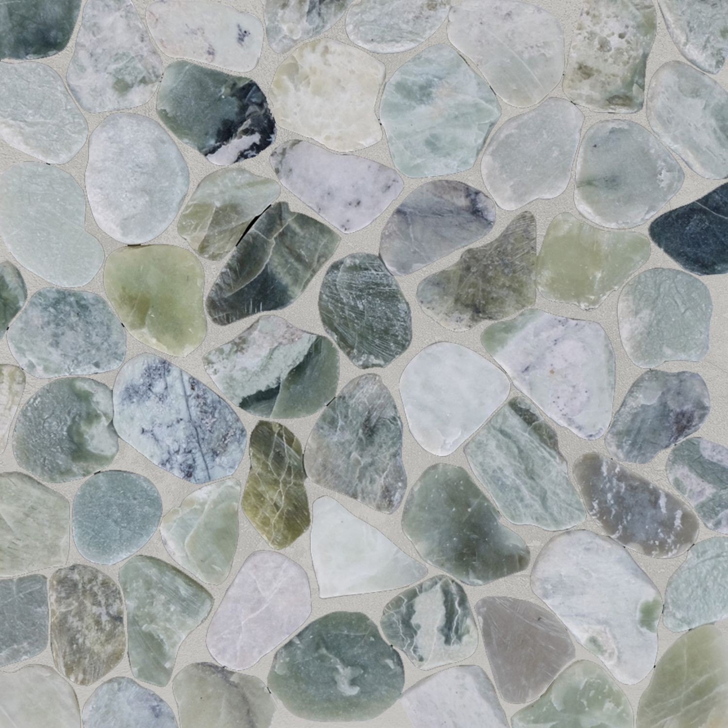Ocean Green Sliced Pebble Mosaic Wall & Floor Tile ($14.57/SqFt)