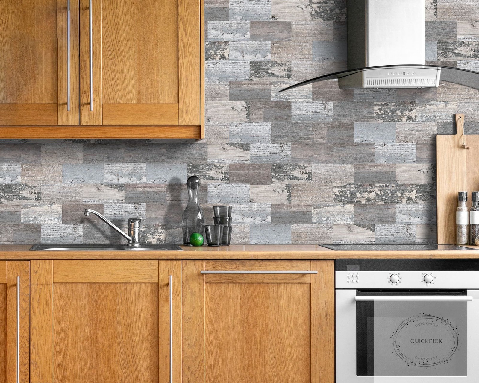 Peel and Stick Rustic Backsplash Wall Tile Self Adhesive for Kitchen Farmhouse
