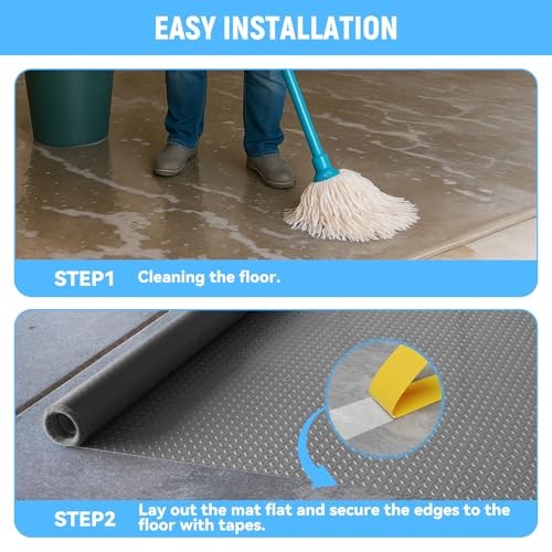 Garage Floor Mat, 2.8mm Thickened PVC Flooring Roll for Under Car, 4×30 FT Gray