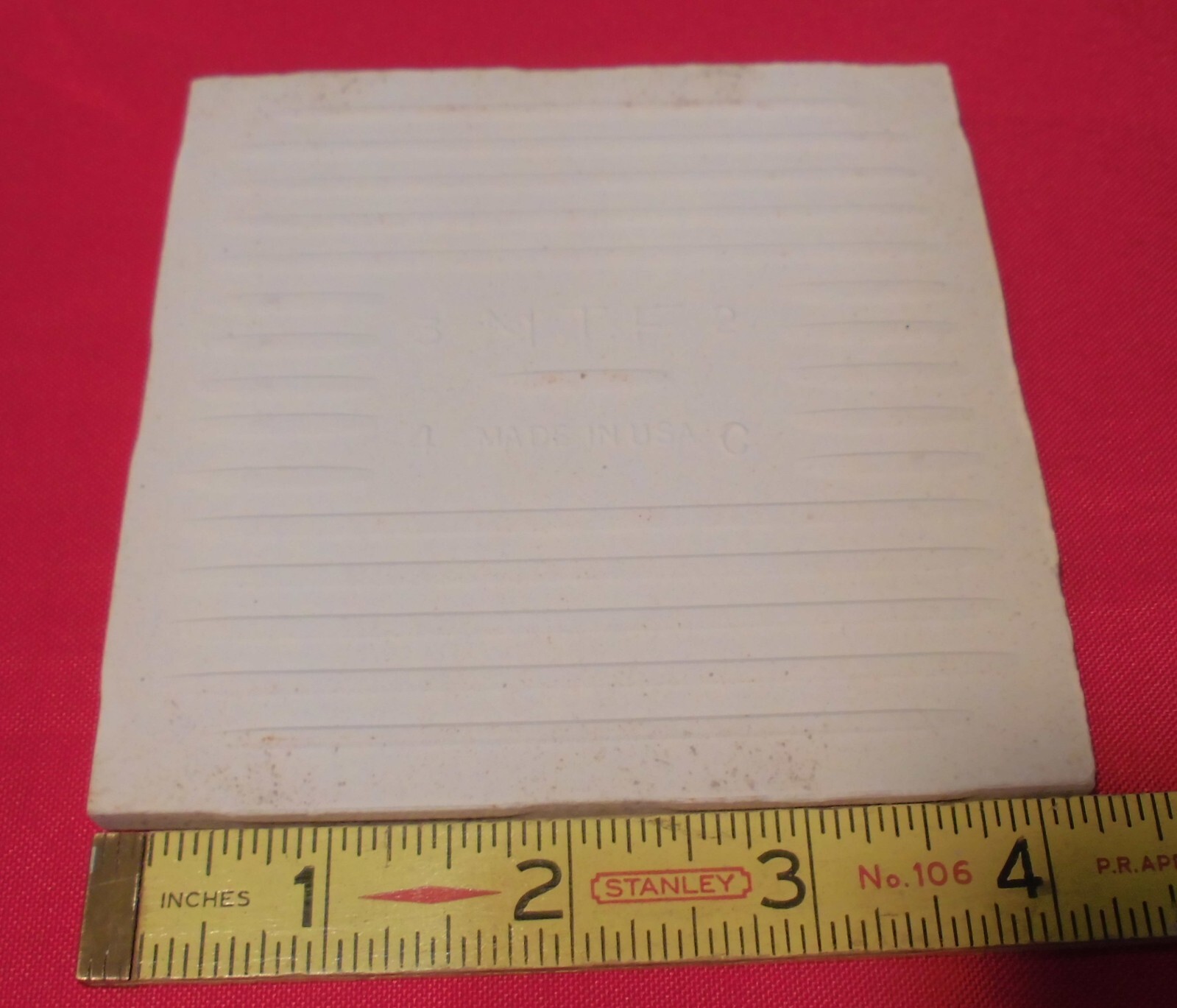 1 pc. Matte Ceramic Tile *Light Brown* 4-1/4″ by Monarch Tile Co. U.S.A. NEW