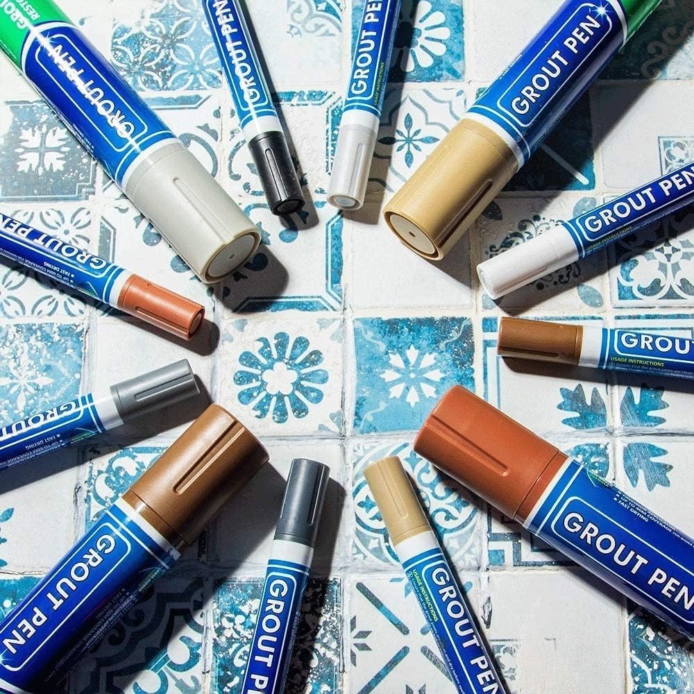 Tile Grout Paint Marker Set with Long Lasting Ink for Home Improvement Needs