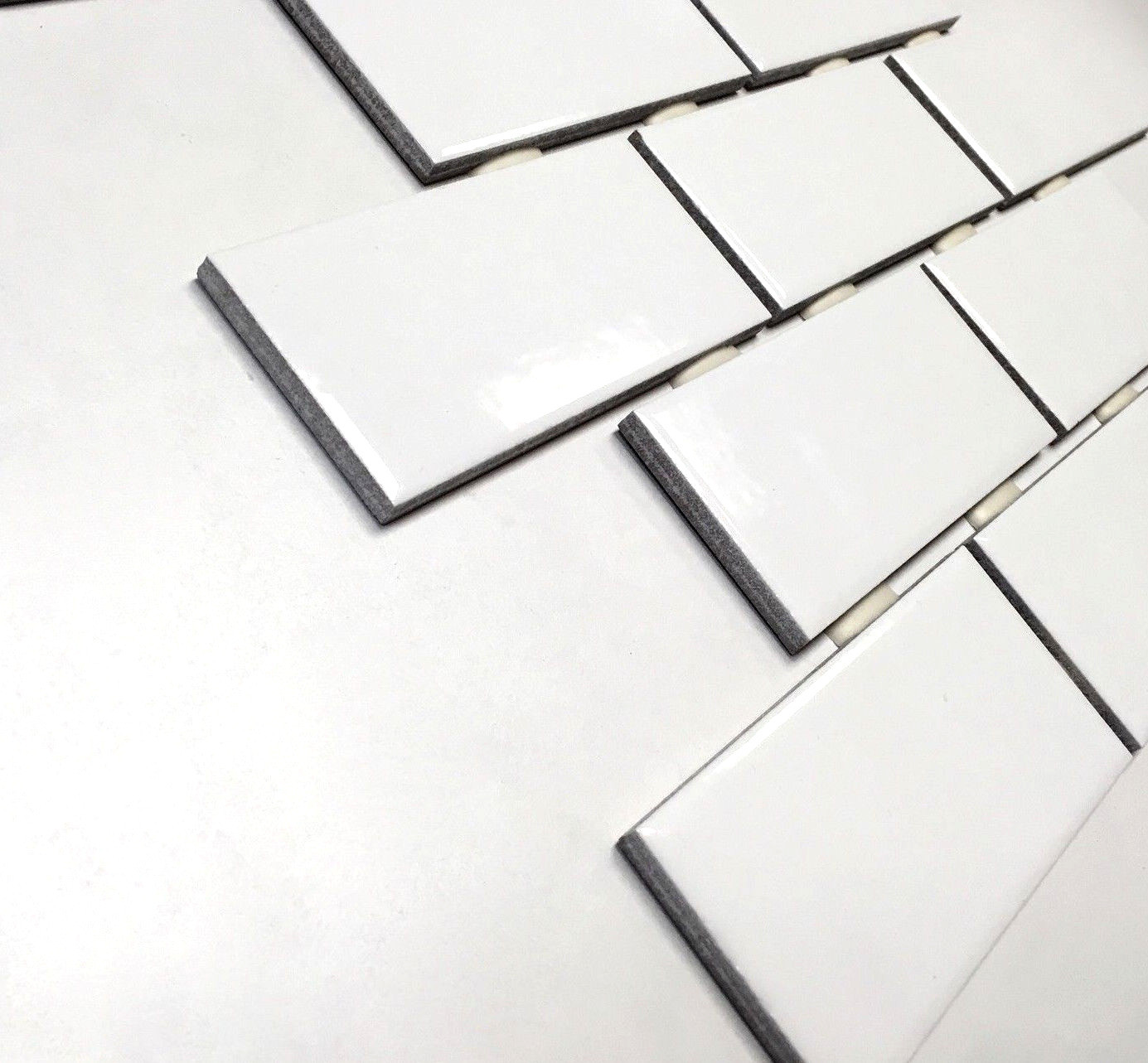 2×4 White Subway Glossy Ceramic Tile Backsplash Bathroom ( 2X4 PIECE SAMPLE)