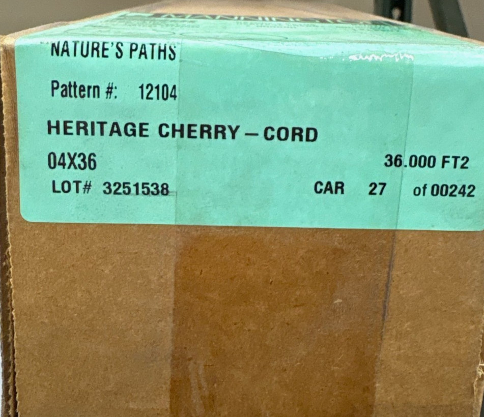 Mannington Commercial Vinyl LVP 12104 Nature’s Path Heritage Cherry 4×36