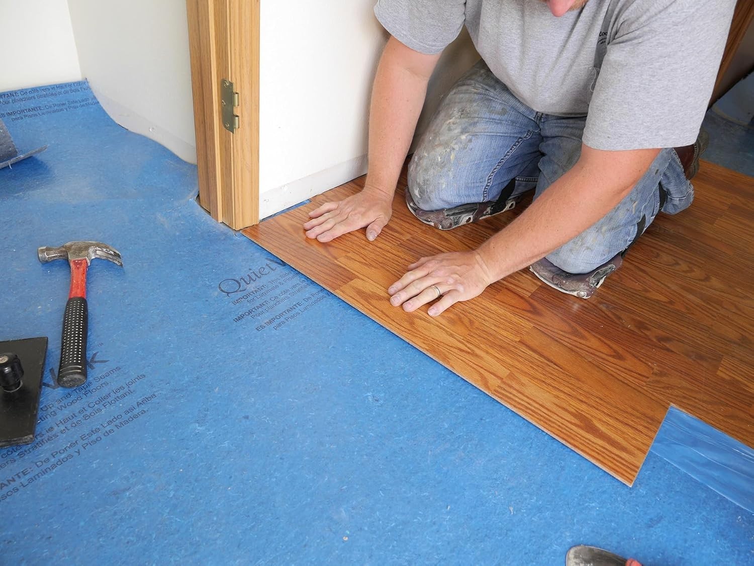 Recycled Fiber Underlayment for Floating Hardwood and Laminate Floors 200 sq ft