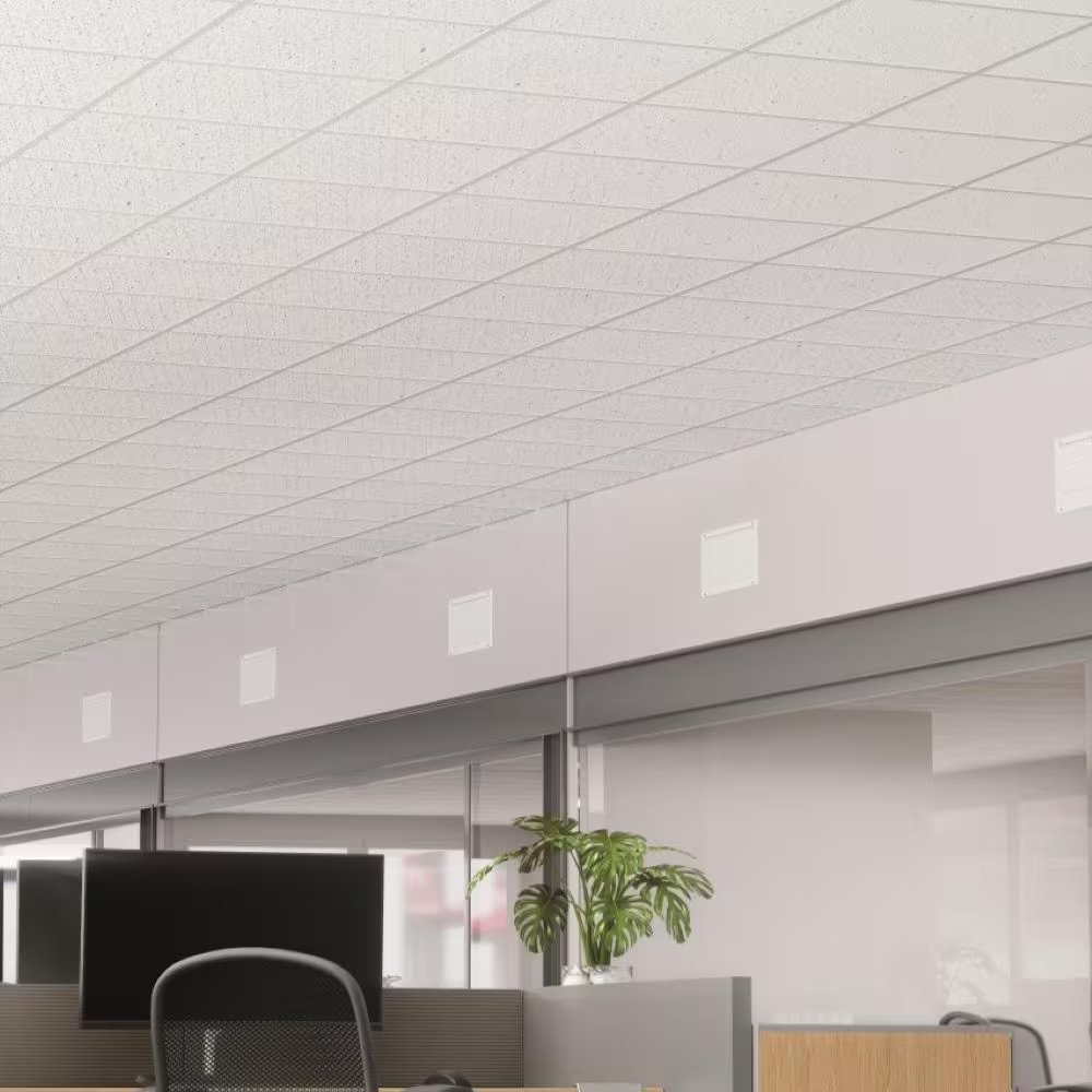 2 Ft. X 2 Ft. Radar Basic White Square Edge Lay-In Ceiling Tile, Case of 16 (…