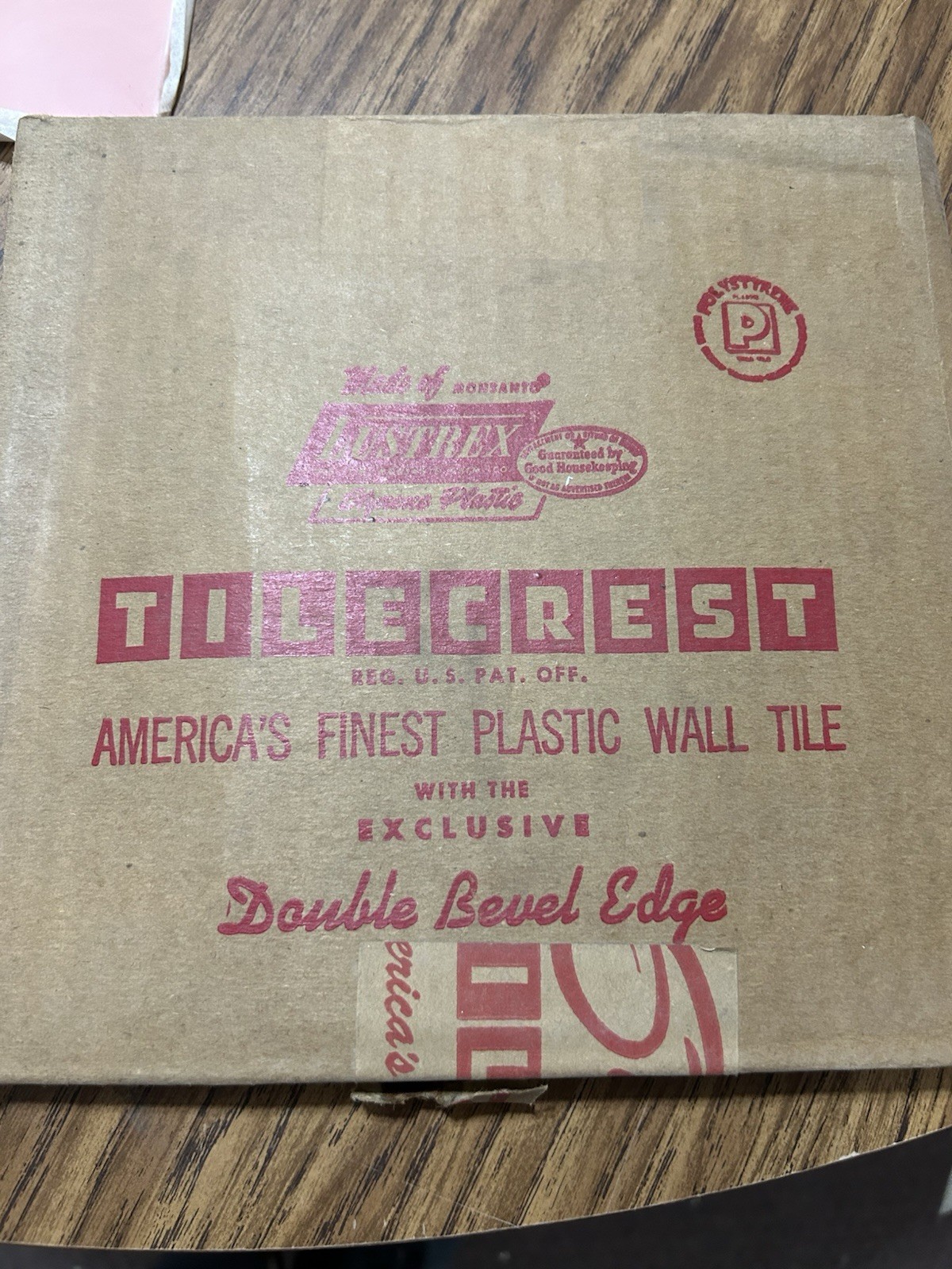12 PC. Vintage TILECREST 8 1/2 inch square plastic tiles. NOS 60’s MCM FLAMINGO