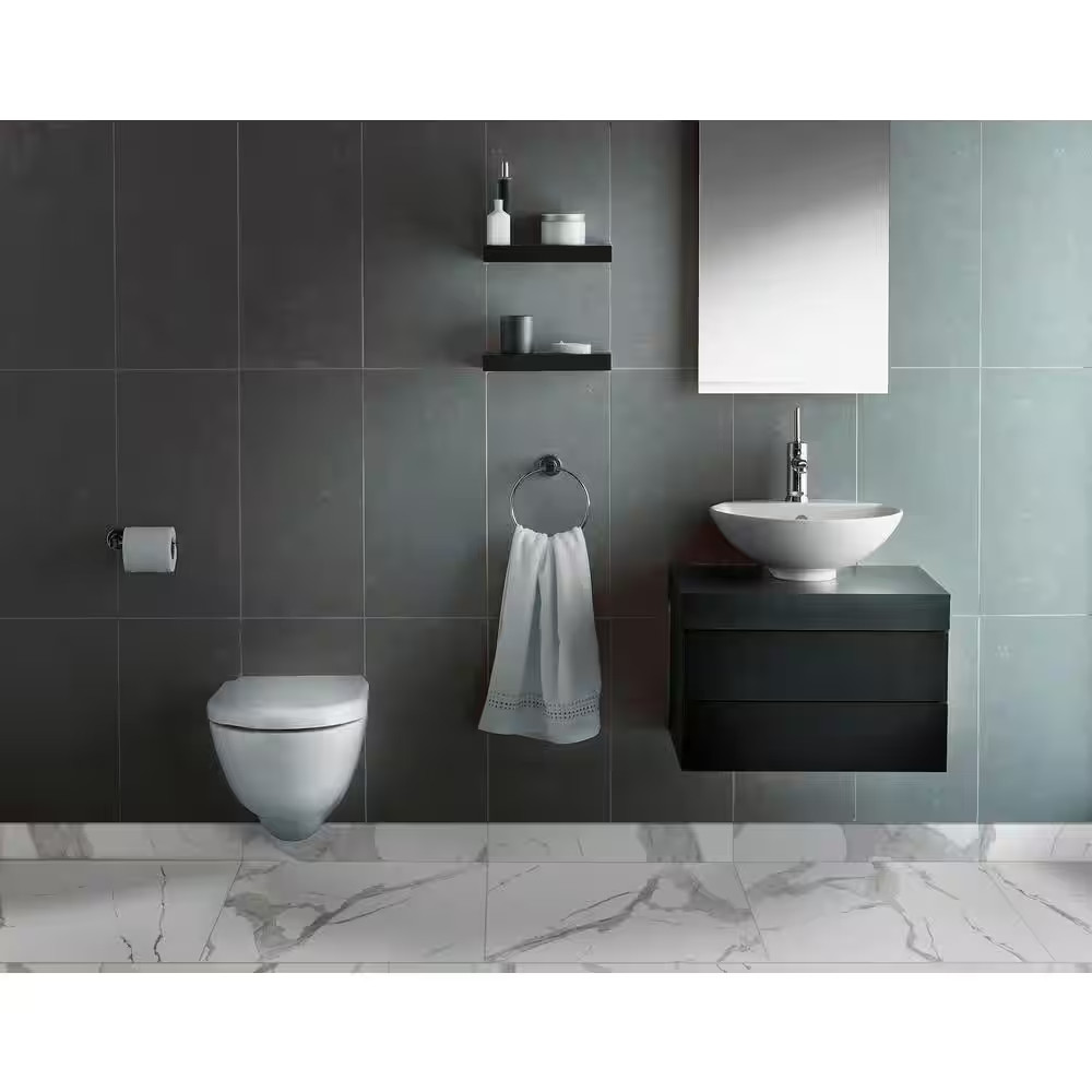 Ader Tegal Bullnose 4 In. X 24 In. Polished Porcelain Floor and Wall Tile (20 Li
