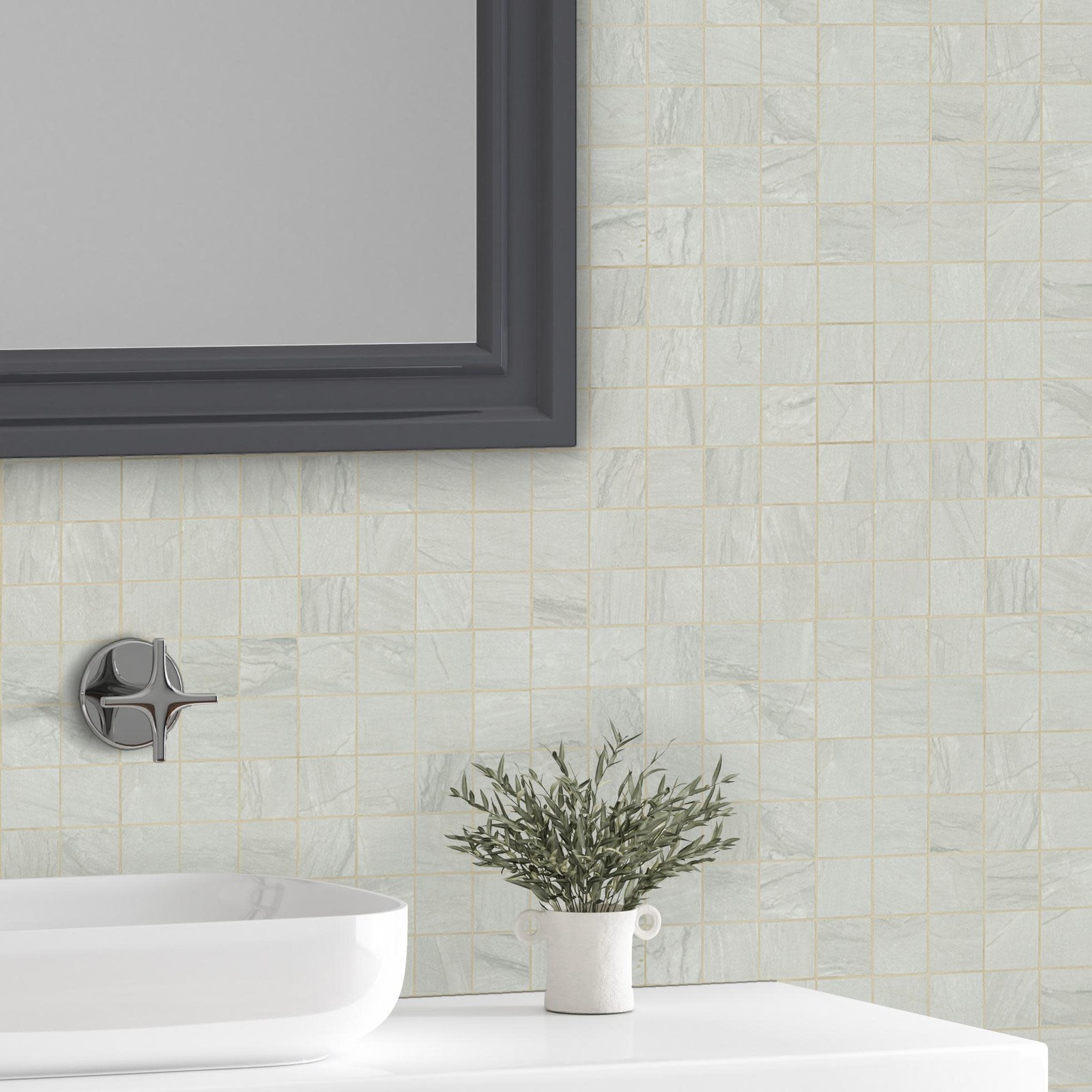 Ackland AKN-P-MA2X2SQM-CA Marnix – 12″ x 12″ Porcelain Square – Gravelle