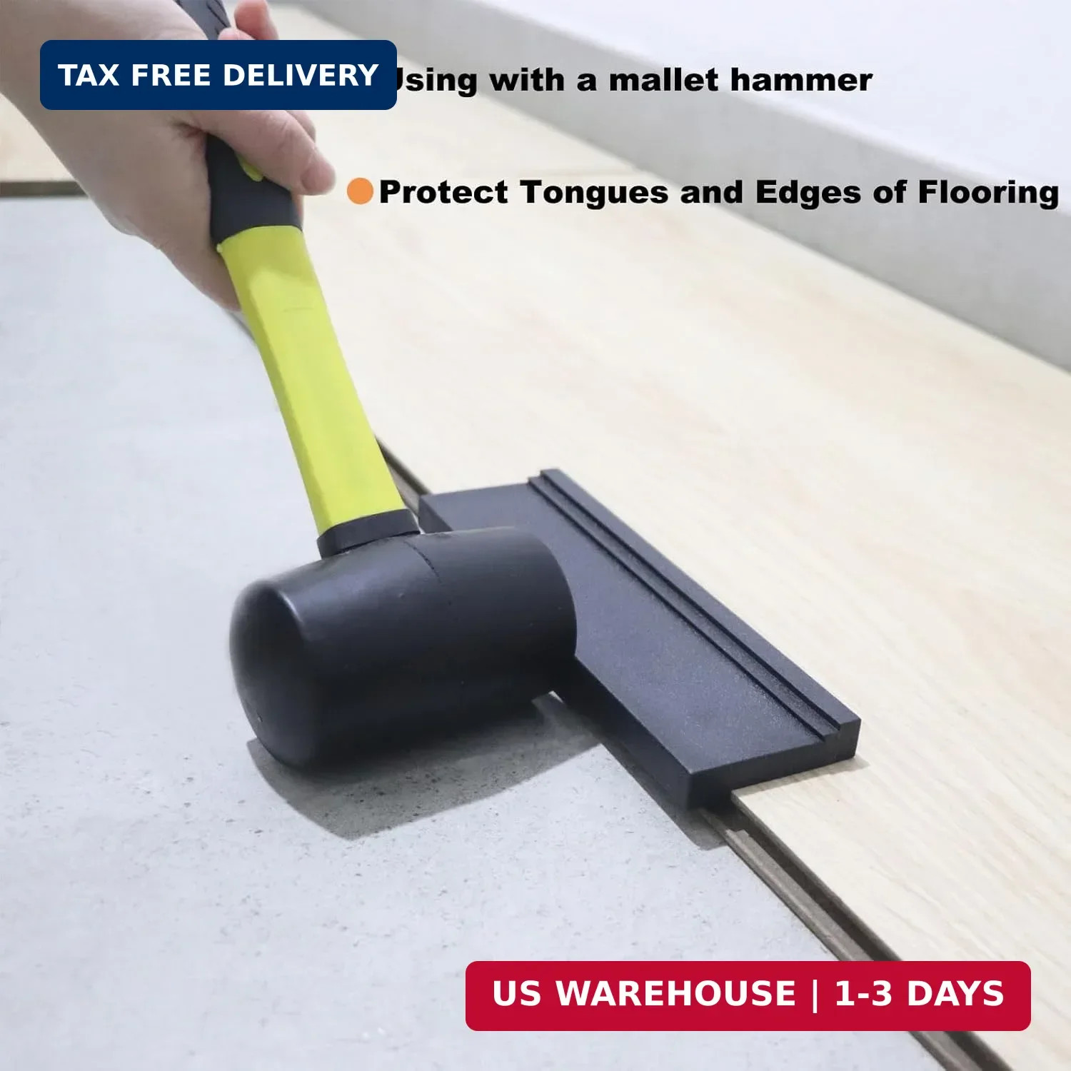 Flooring Tapping Block Universal Black 1 Pcs for Wood Laminate Installation