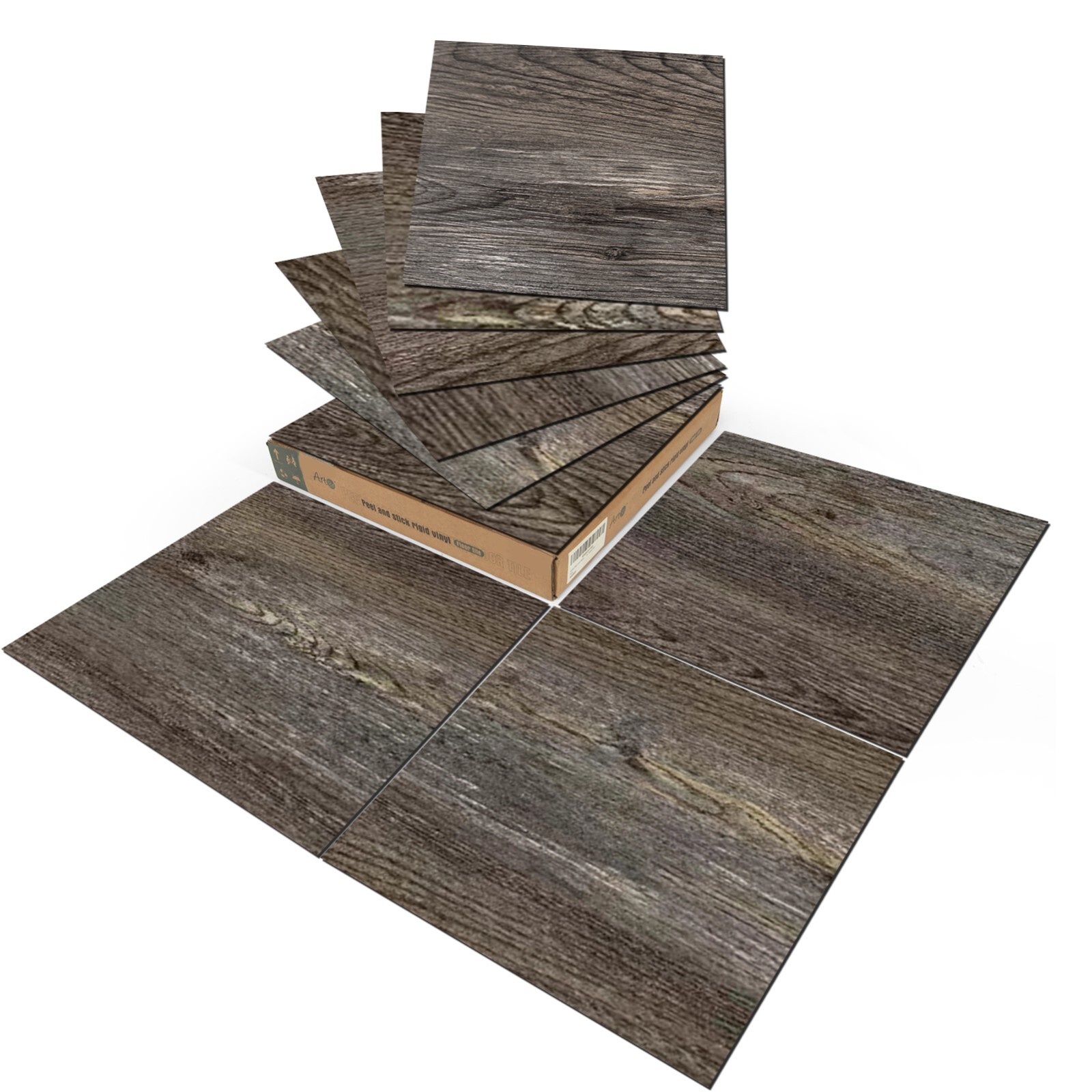 Art3d Peel and Stick Tile Vinyl Floor Tiles 30-Pack 12 x 12 inch Cover 30 Sq. Ft