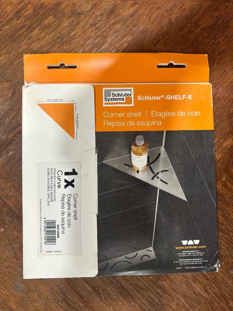 Schlüter SES1D6EB Triangular Corner Shelf-E – Curve Tile Cutter Design