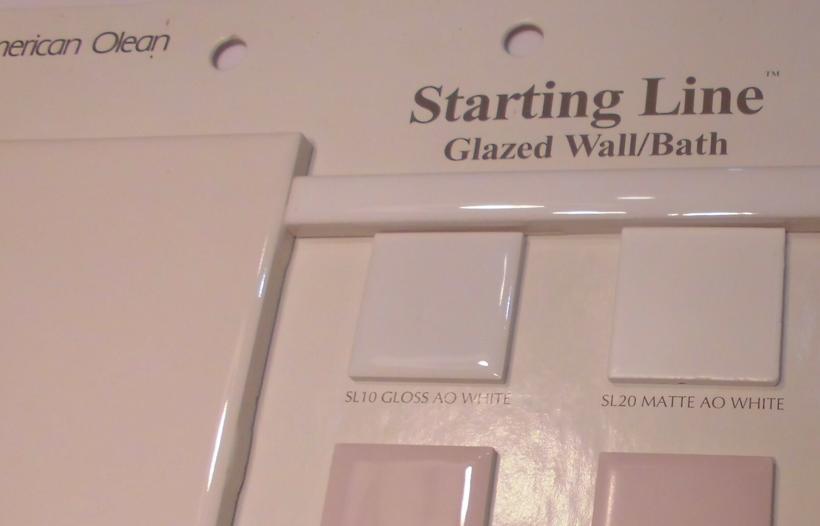 1 pc. *Gloss White #SL10* Ceramic Tile; Pencil – Liner – Sizzle; 1/2″ X 6″ A.O.