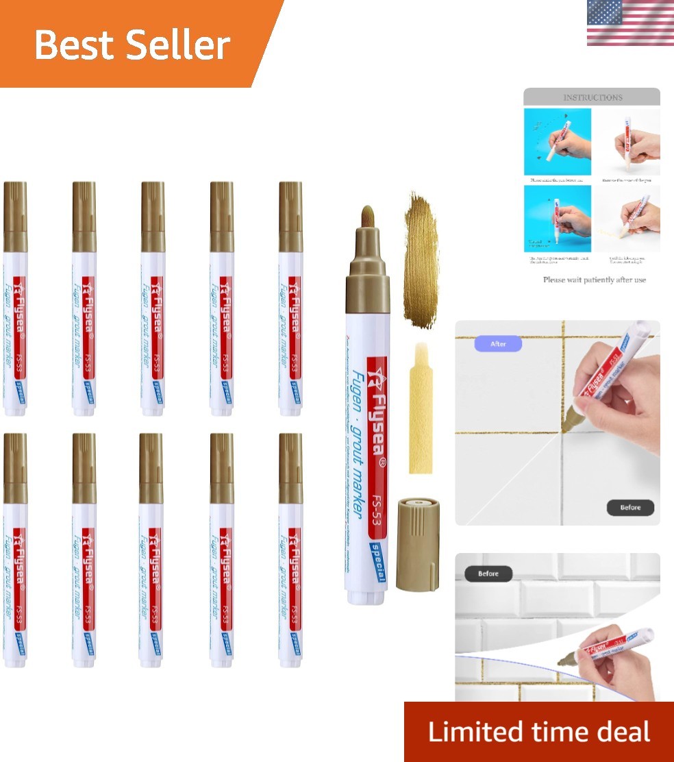 10-Piece Waterproof Tile Repair Pen Set – Restore and Beautify Tiles Easily