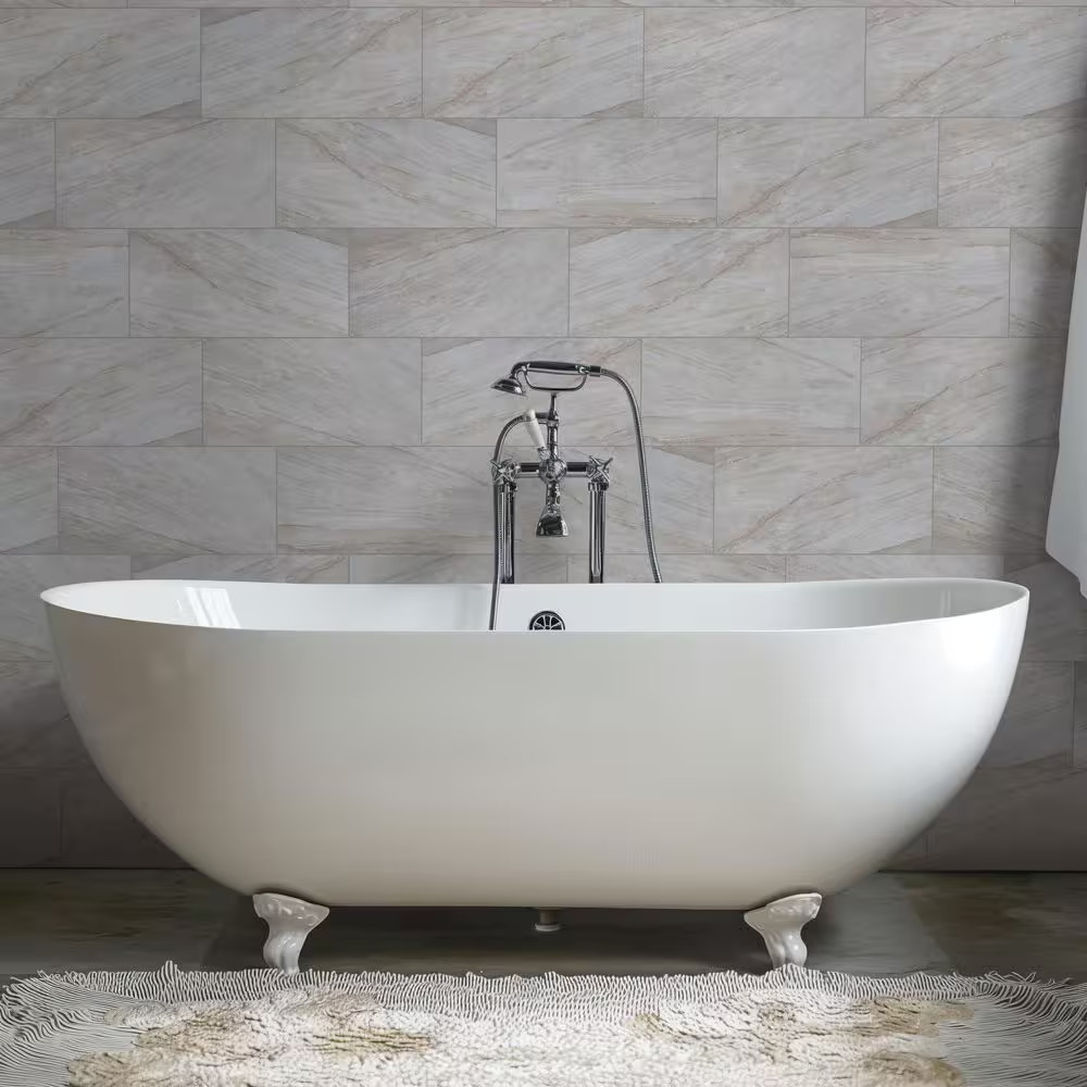 Vigo Gris 12 In. X 24 In. Matte Ceramic Stone Look Floor and Wall Tile (16 Sq. F