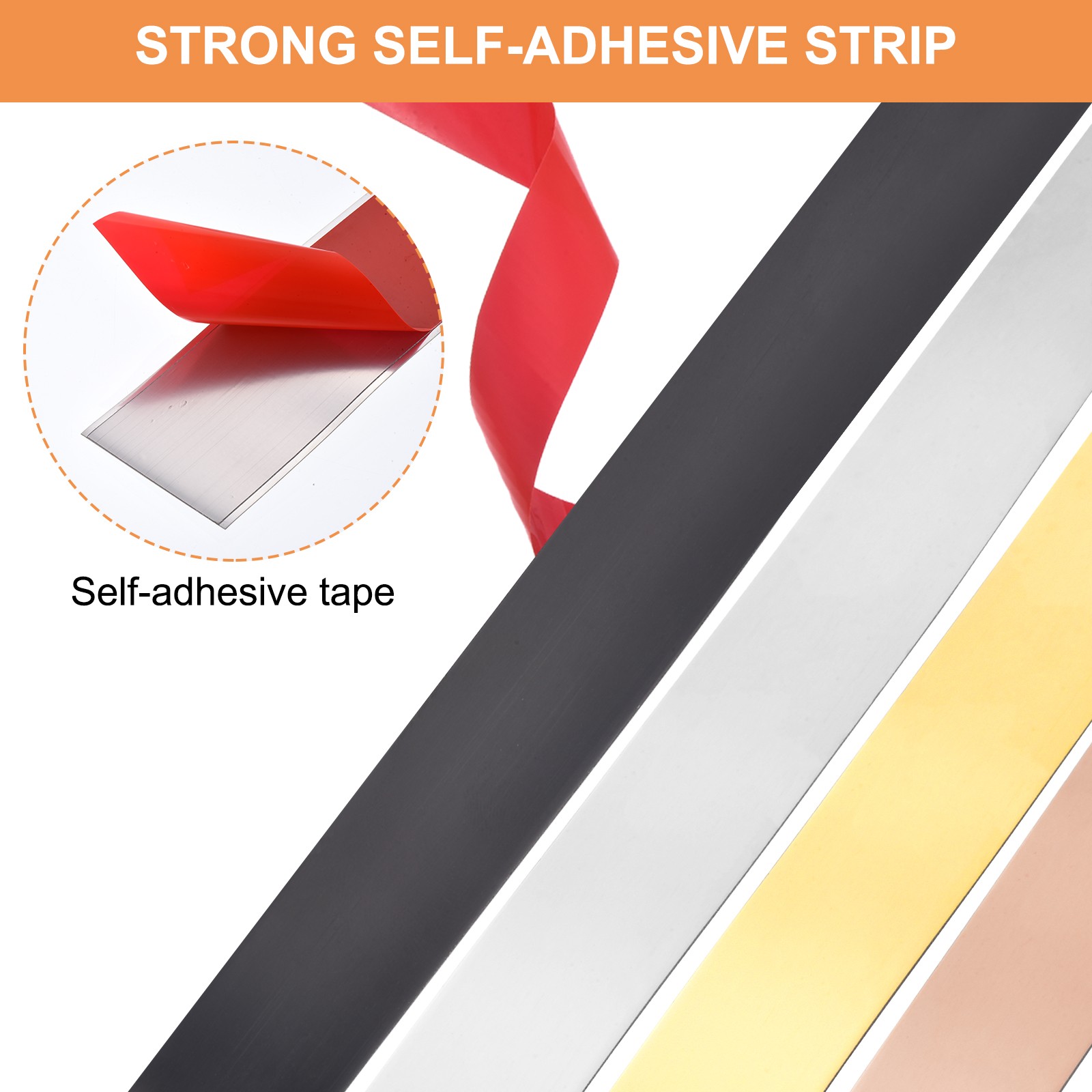 Flexible Molding Trim 16.4Ft x 2.4″ Self Adhesive Wall Molding Trim Silver