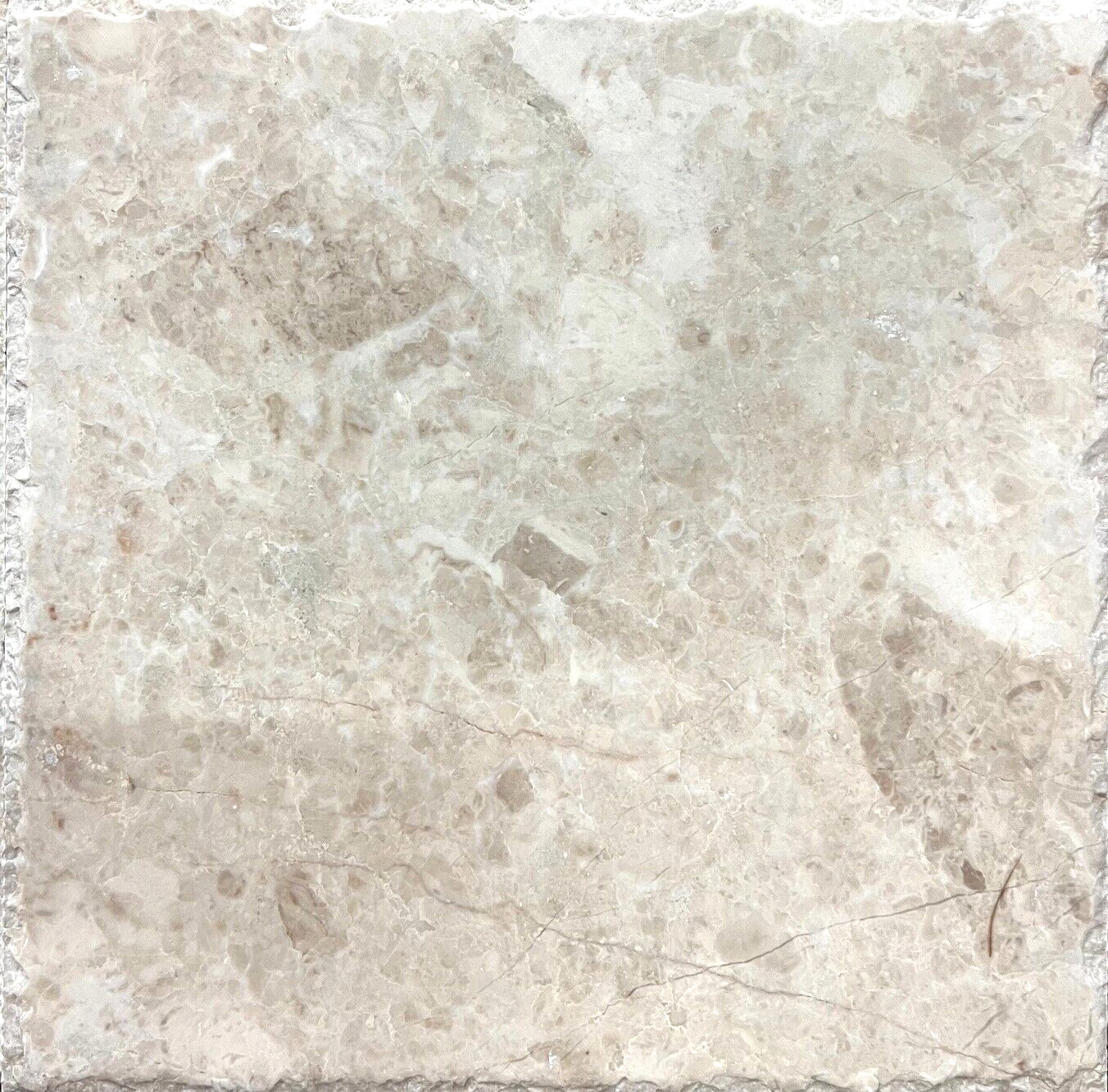 Cappuccino Beige 16×16 Brushed and Chiseled Marble Floor Tile Backsplash