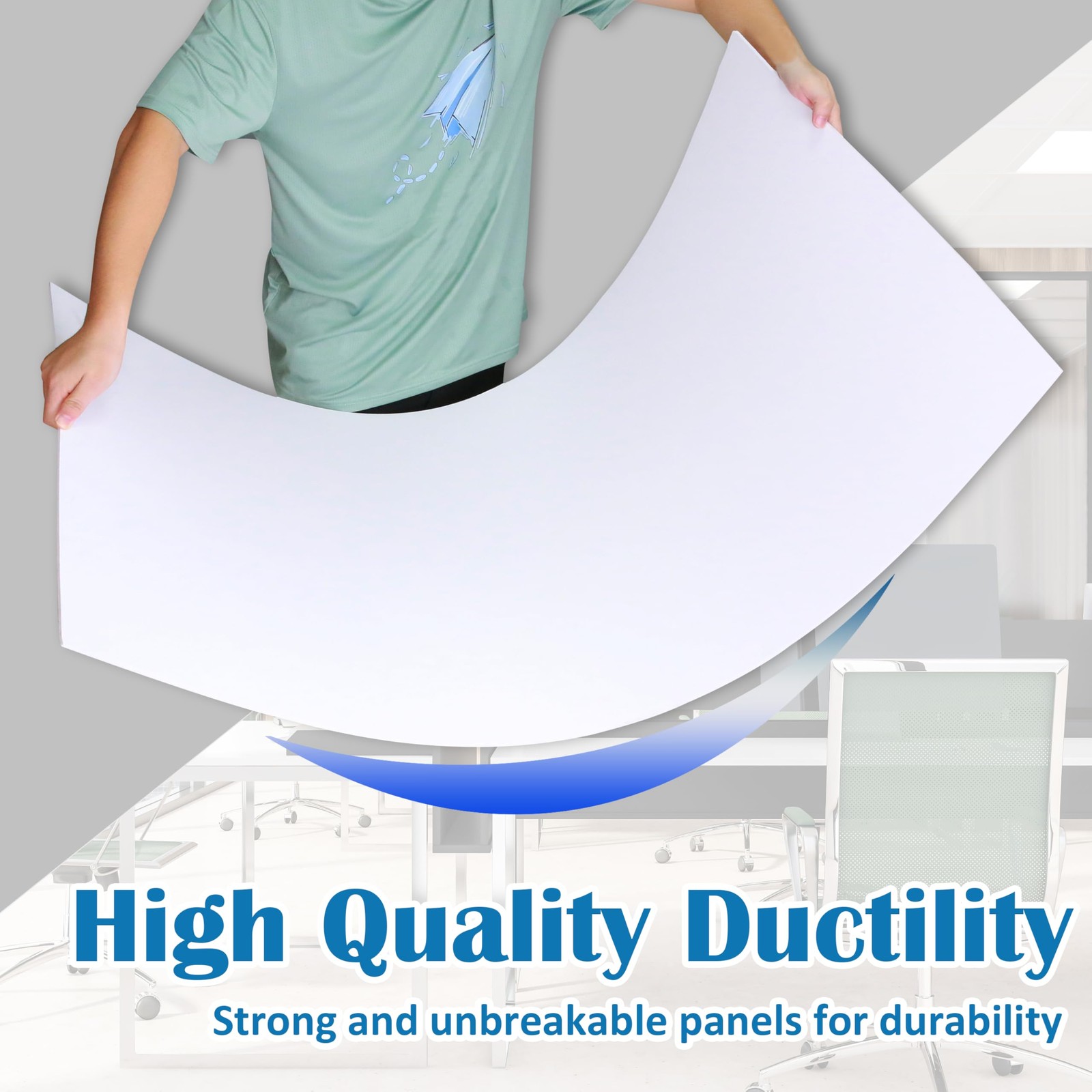 10-Pack Drop Ceiling Tile 2Ft X 4Ft, Smooth White PVC Ceiling Panel 24 X 48In, 5