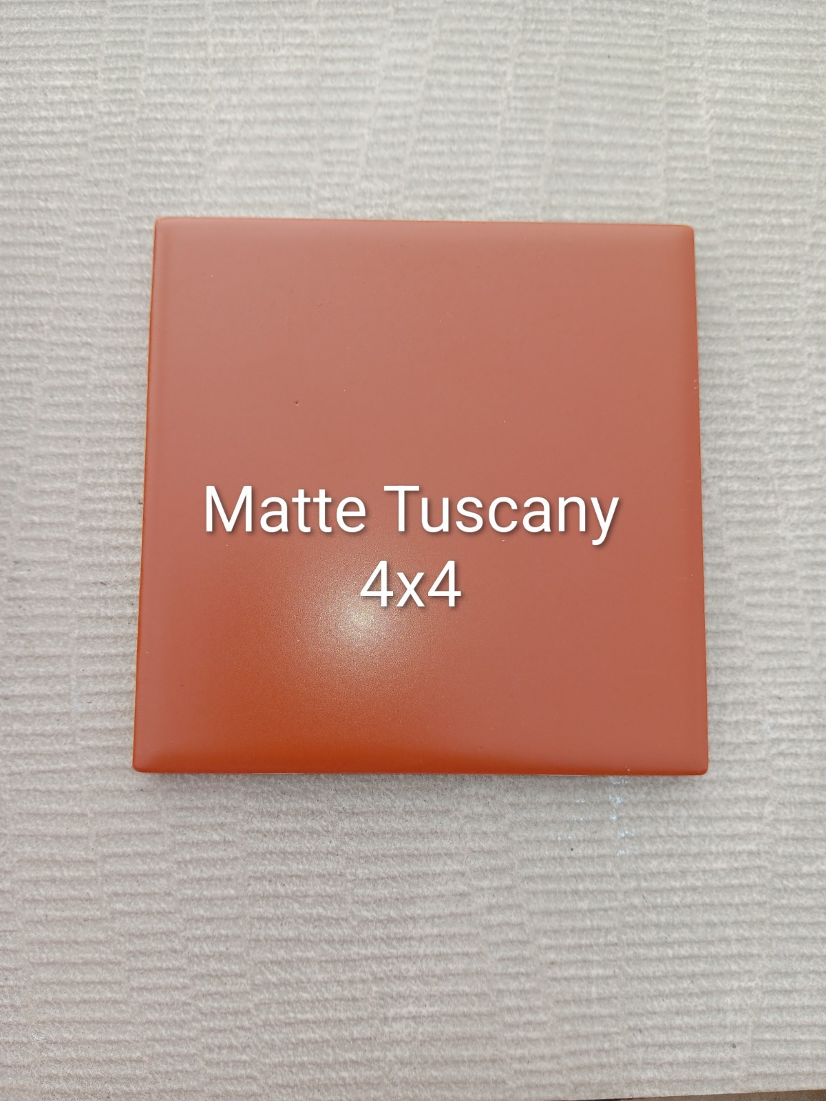 24 Tiles (3 ft²) – Matte Orange 4×4 Ceramic Subway Tile..Vintage/Retro