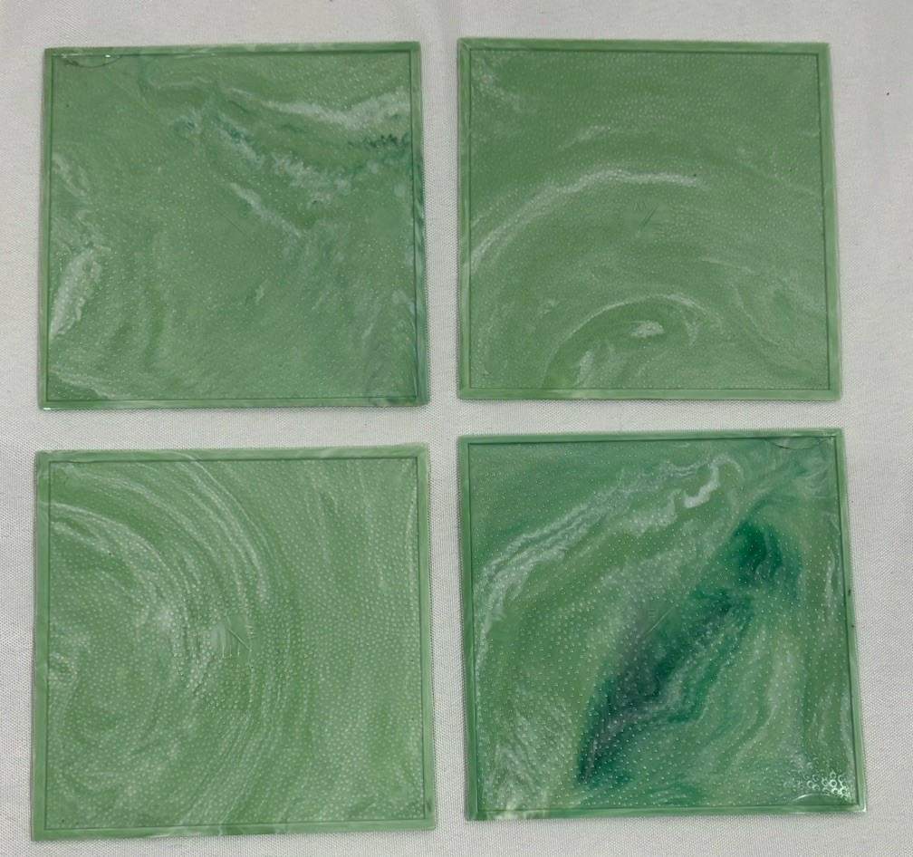 50 Vintage Mint Green Marble Plastic Polystyrene Wall Tiles 4.25″x4.25″ #B Blue