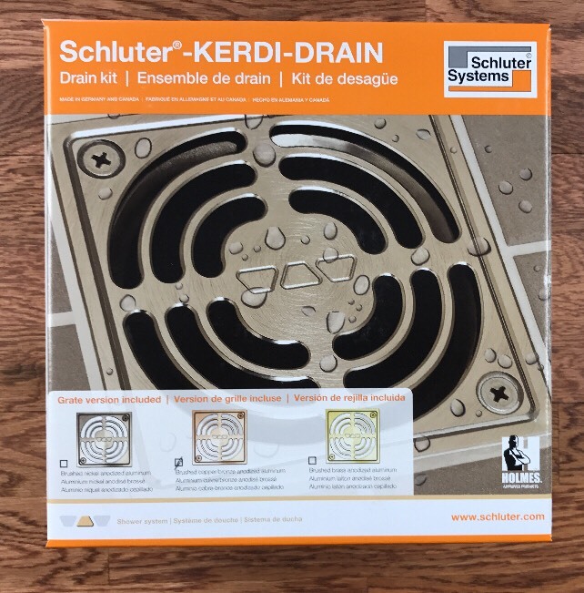 Schluter Kerdi Shower Drain Kit Brushed Copper/Bronze PVC
