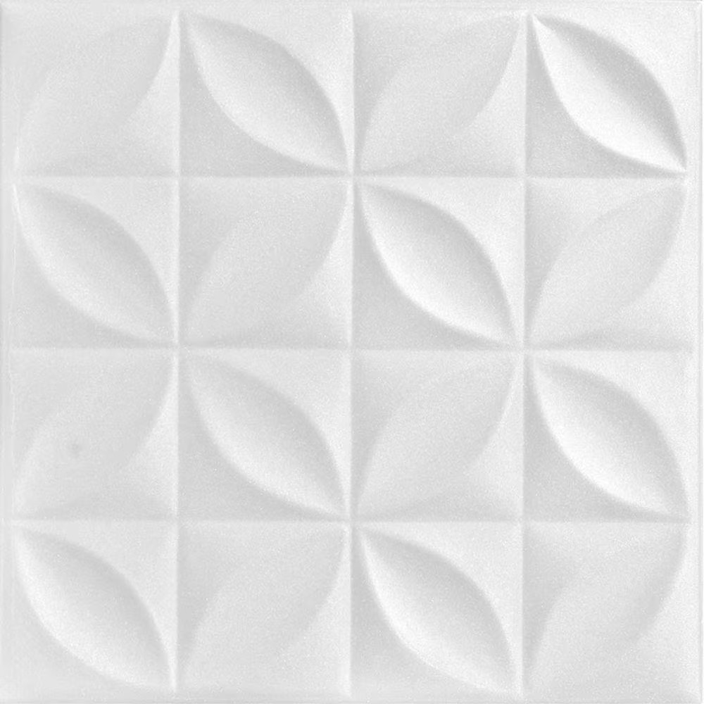 Perceptions 1.6 Ft. X 1.6 Ft. Glue up Foam Ceiling Tile in Plain White (21.6 Sq.