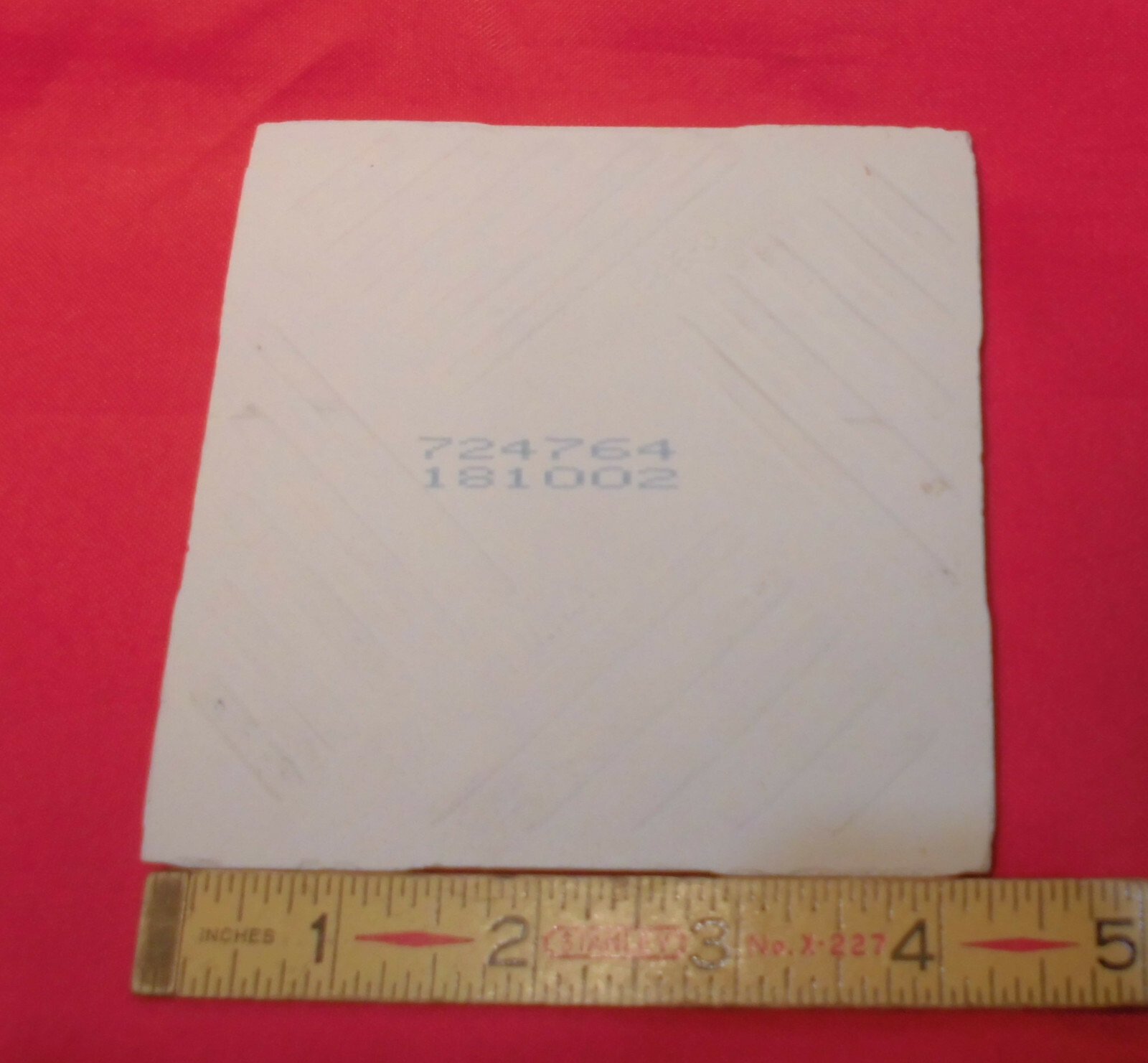 1 pc. Glossy Ceramic Tiles…Fawn Beige…4-1/4″ From the 1990’s Made U.S.A.