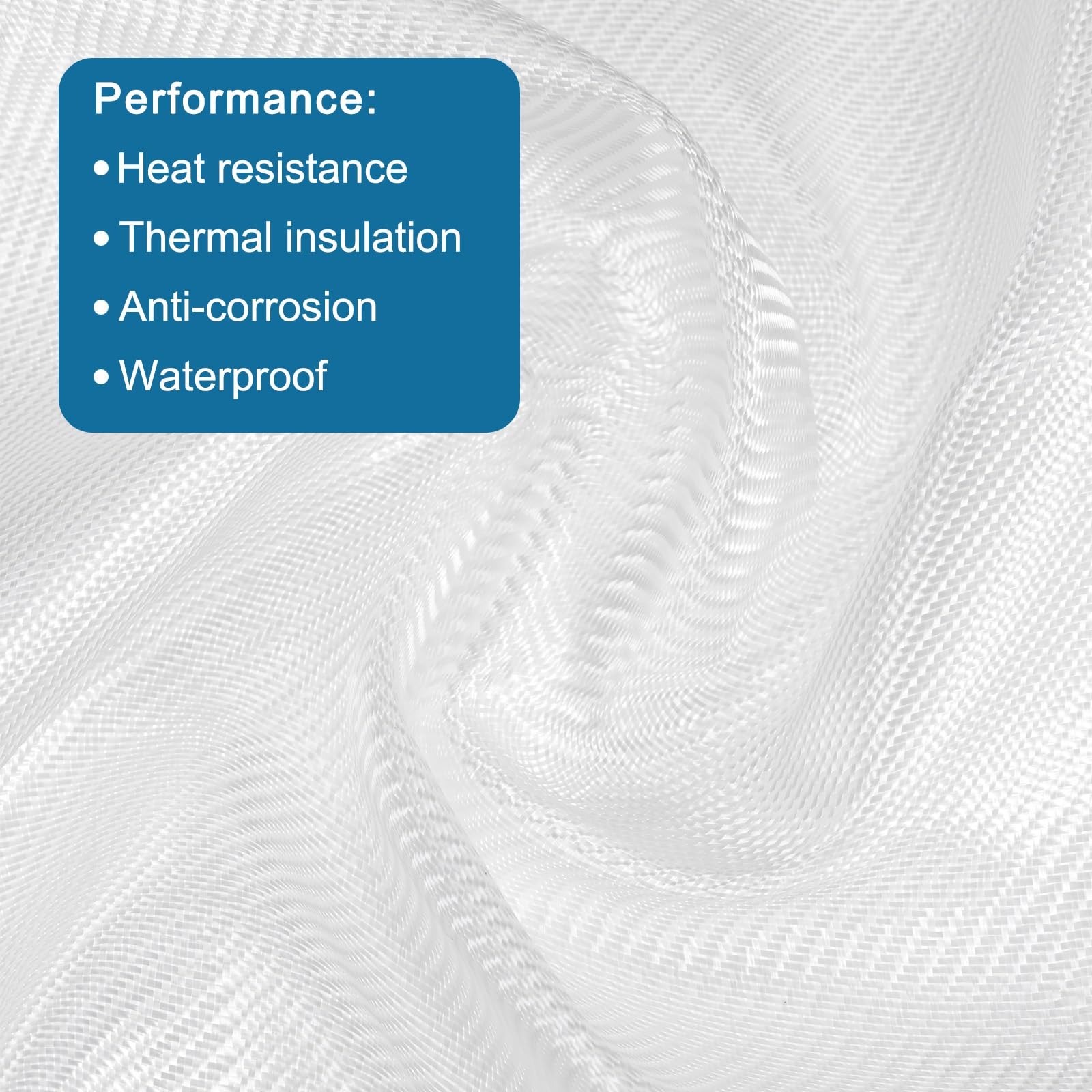 MECCANIXITY Fiberglass Cloth 3 OZ/80g 1m(1.09 Yards) x1m x 1mx1mx0.1mm, White