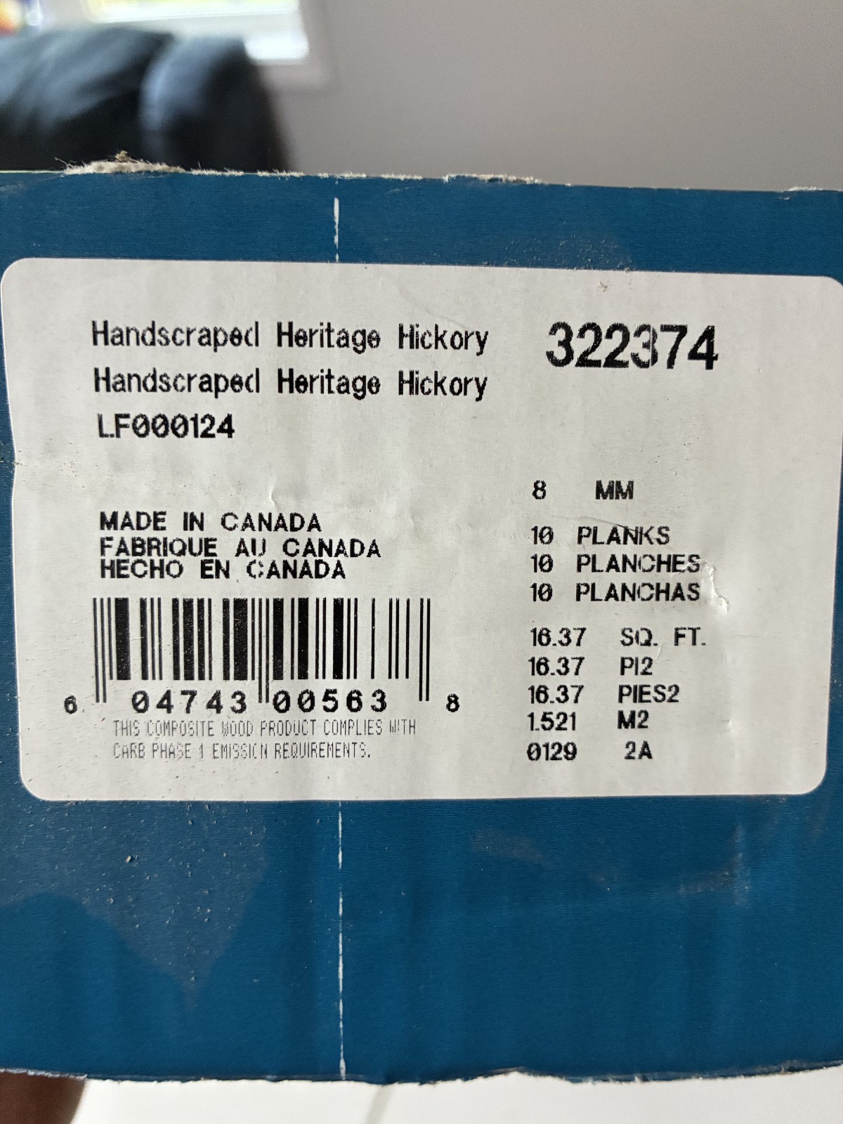 Pergo Handscraped Heritage Hickory x5 (USED VERY GOOD – PLEASE READ)