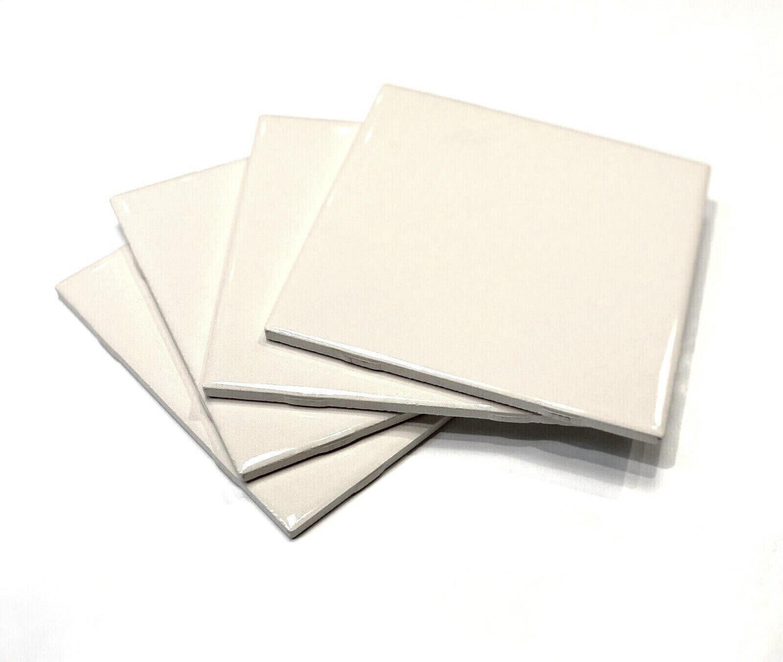 6×6 Polished Almond Ceramic Backsplash Wall Tile Bath Kitchen (1 PIECE)