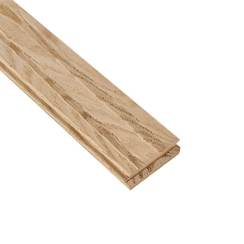 Plano Low Gloss Gray Oak 3/4 In. T X 2-1/4 In. W Smooth Solid Oak Hardwood Floor