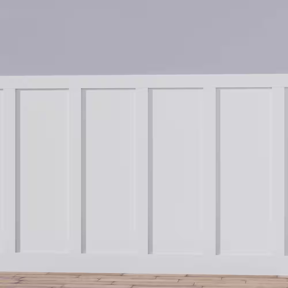 56 In. X 5/8 In. X 96 In. Expanded Cellular PVC Classic Shaker Moulding Kit (For