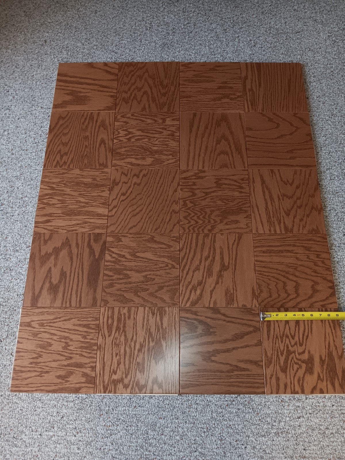 9 x 9 inch Red Oak Parquet Flooring Tile “GUNSTOCK” Premium Floor Prefinish NEW