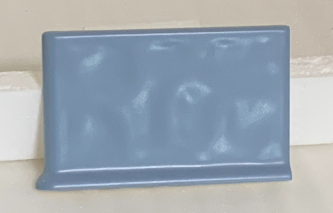 New Florida Vermont Blue#566 Potters Touch Left Finish Cove Base 4 ” x 6 “
