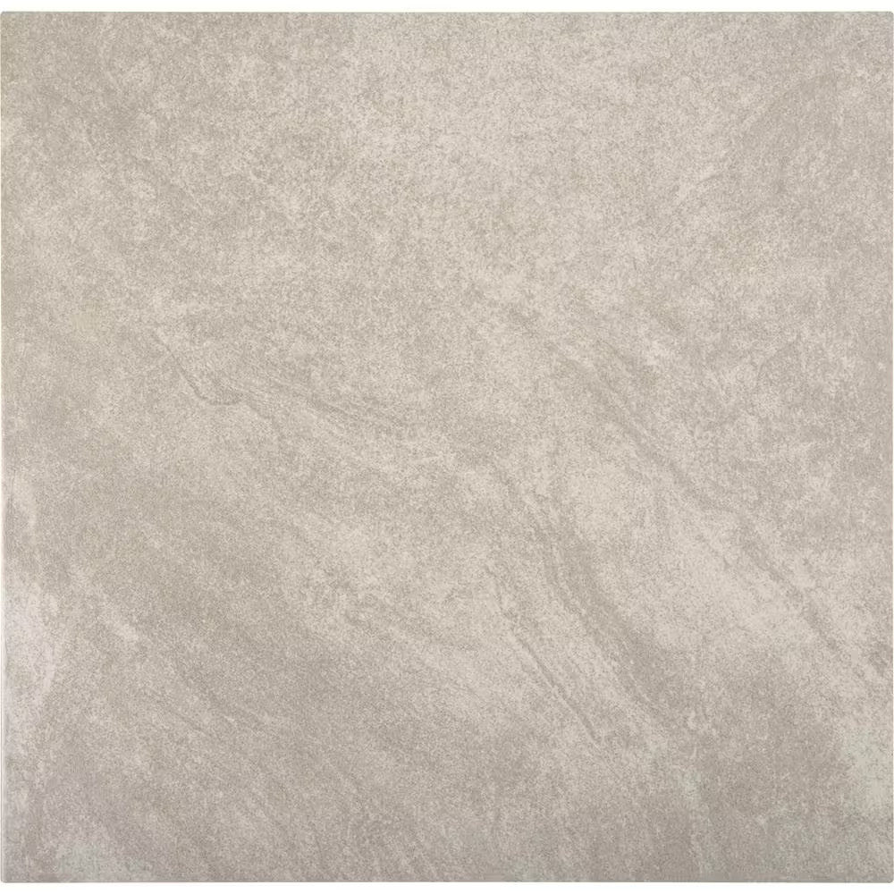 Portland Stone Gray 18 In. X 18 In. Glazed Ceramic Floor and Wall Tile (348.8 Sq