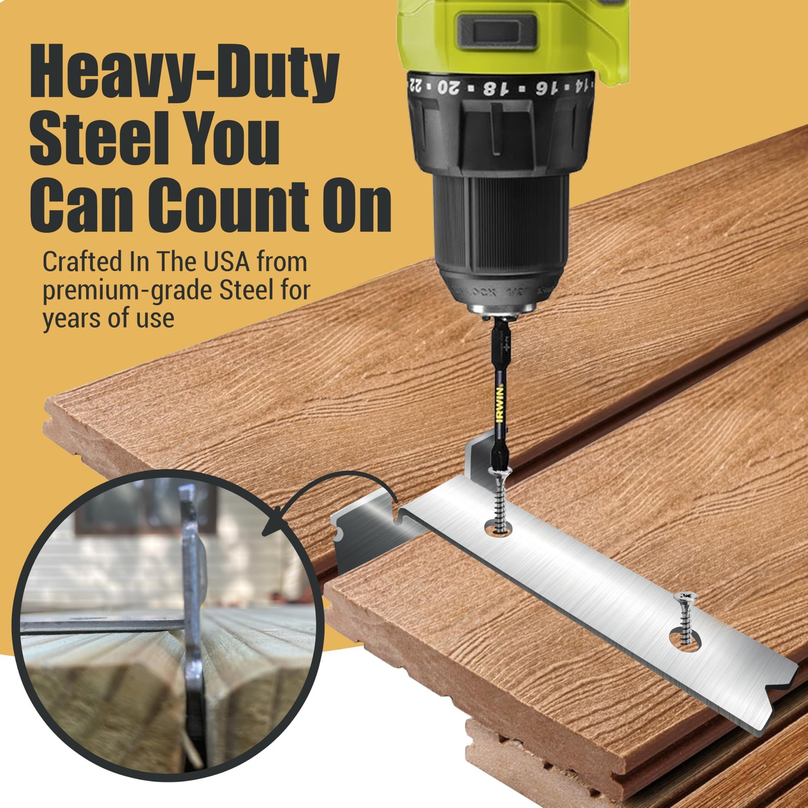 Steel Deck Spacing and Fastening Tool 3 Pack for Use with 5-1/2 Inch Boards |