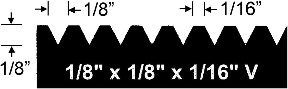 MD Building Flat V Notch Trowel, 1/8in x 1/8in x 1/16in, 11.125in | Ergonomic