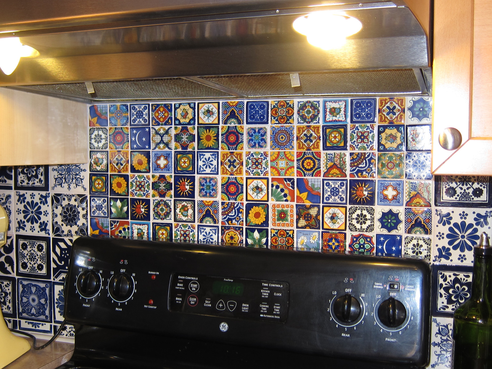 SET #001 contain 50 Mexican 2×2 Ceramic Tiles Handmade Talavera Clay Tile