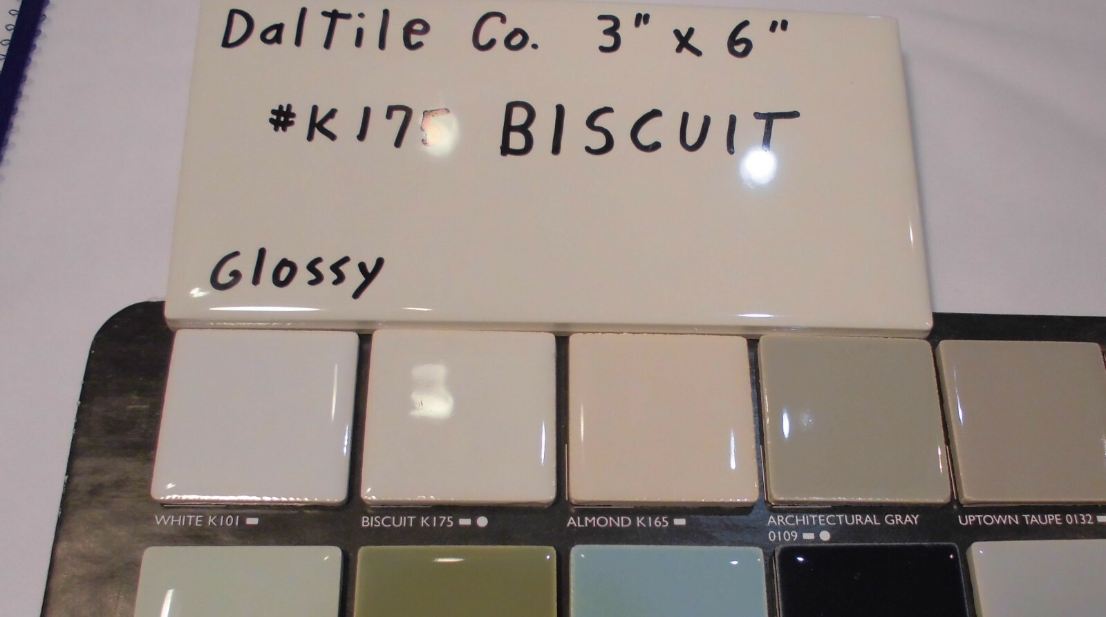 1 pc. Biscuit by Daltile #K175; 3″ X 6″ Glossy Ceramic Tile; New Stock, Mint