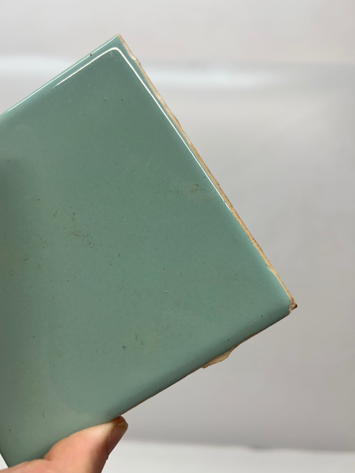 50 Vtg USQTCO Romany Ceramic Tile Blue Green MCM 4.25″ Tiles Kitchen Bath Used A