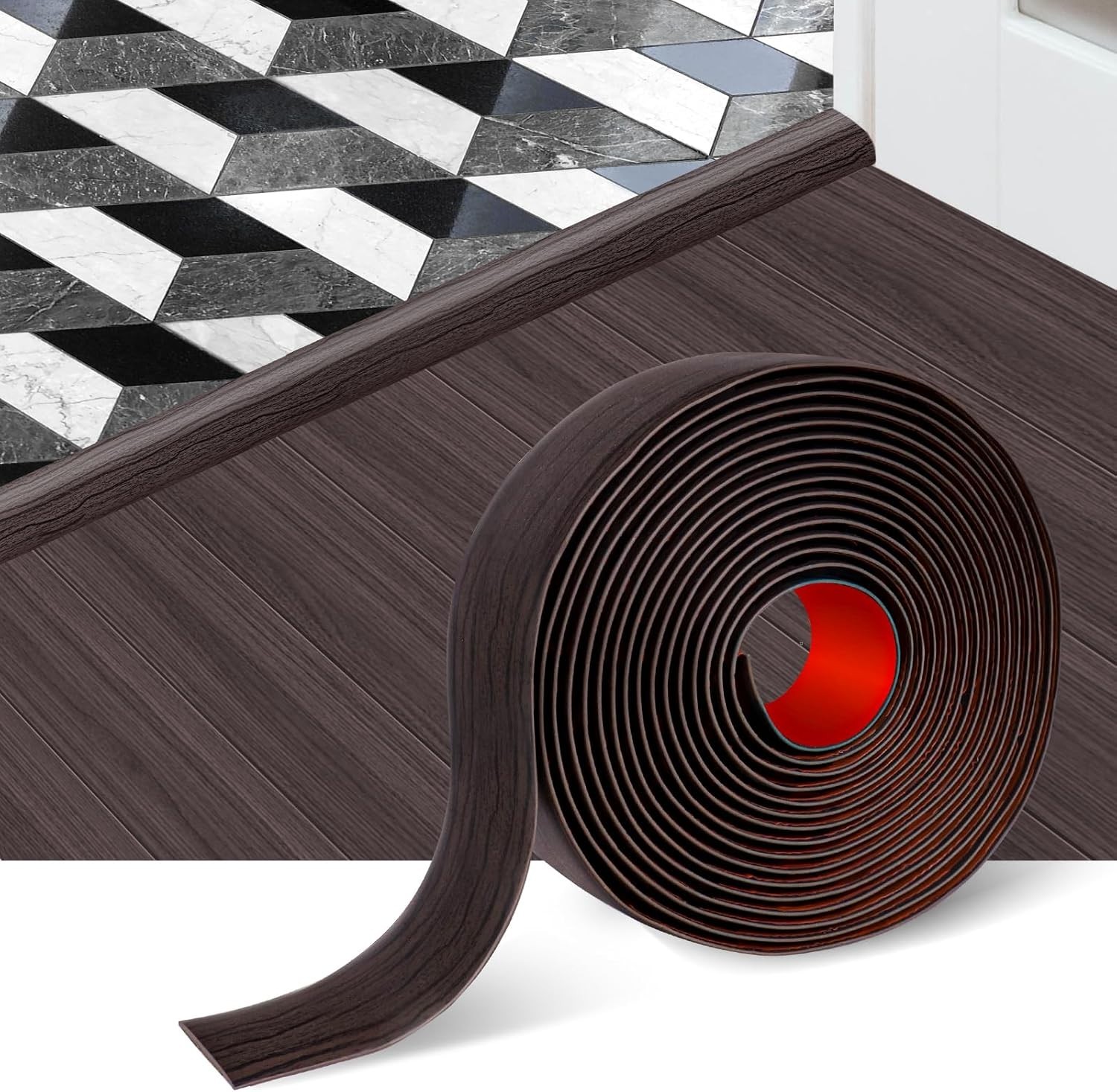 Floor Transition Strip Self Adhesive Floor Cover Strips Laminate 1.57″ Wide Viny
