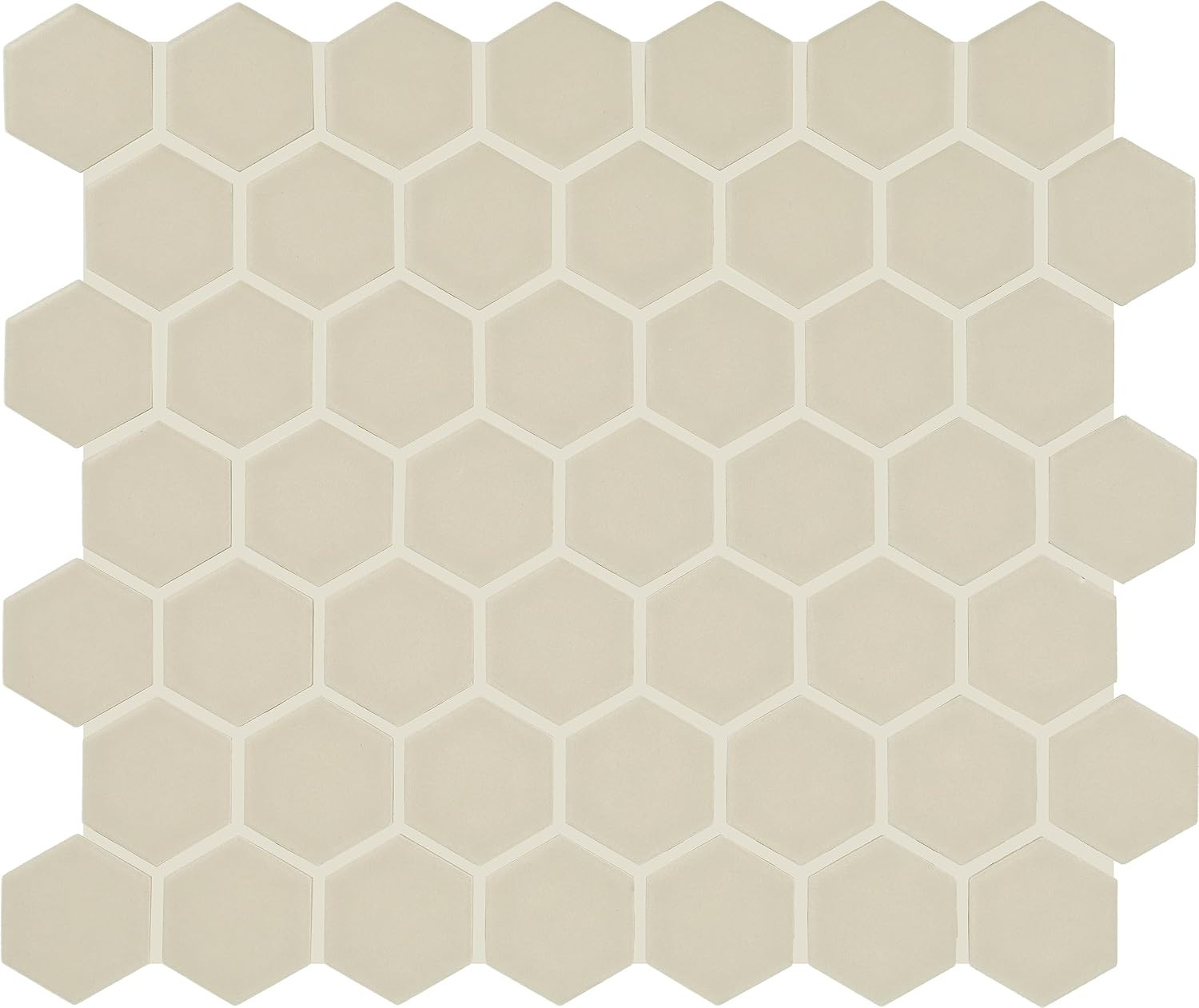 Matte Biscuit/Cream 1.5″ Ceramic Hexagon Mosaic for Backsplashes & Walls