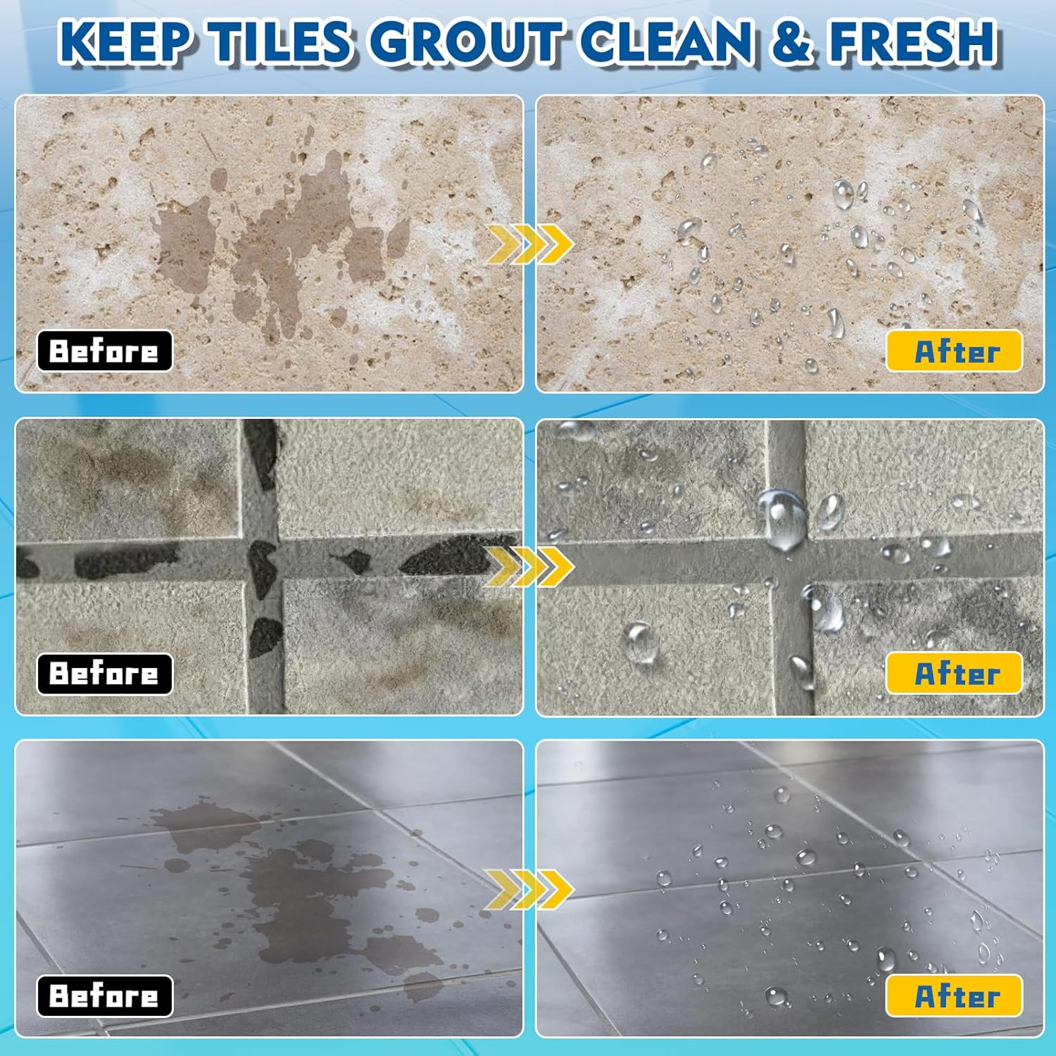 Grout Sealer, Waterproof Grout Sealer for Shower Tile, Clear Grout and Tile Seal